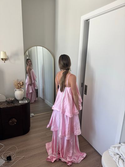elliatt tilly tiered maxi dress pink Elliatt Tilly Tiered Dress Pink