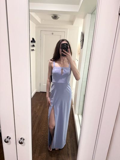 AIDAN MATTOX　ロングフォーマルドレス　「４ 」/ ９号程度 Aidan Mattox Periwinkle Column Gown by Aidan Mattox | Pickle