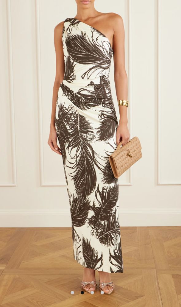 OSCAR DE LA RENTA, Milano printed jersey gown
