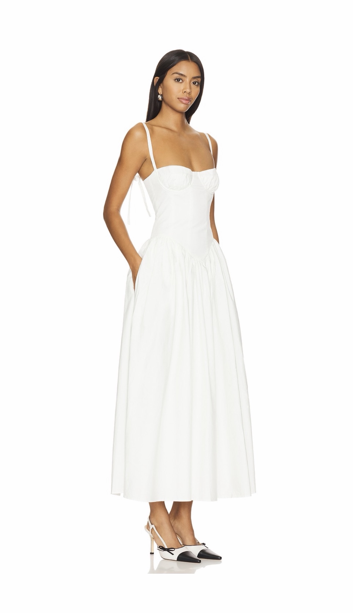 white midi dress sequin Country Club Asymmetric Neckline Midi Dress Sequin White