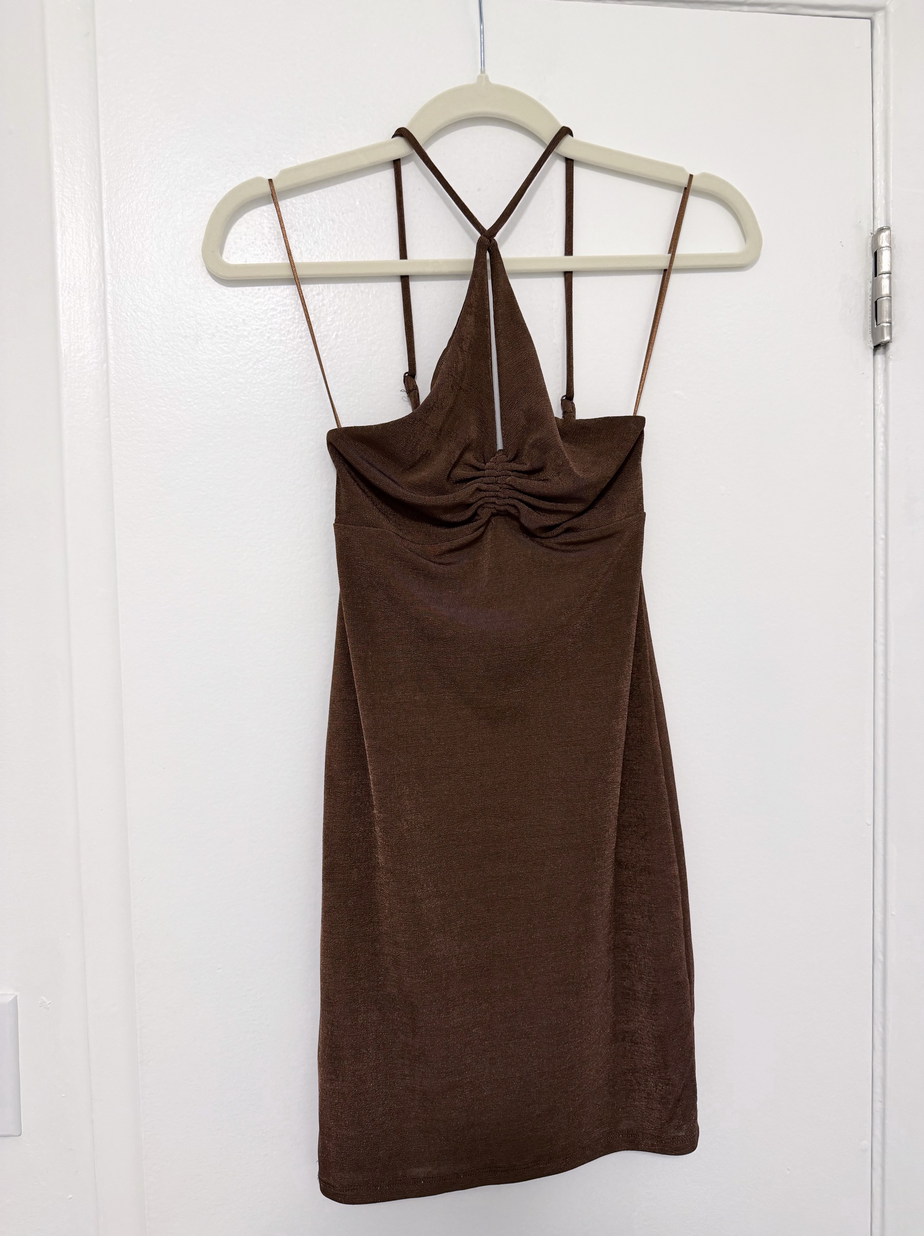 bershka brown dress Bershka