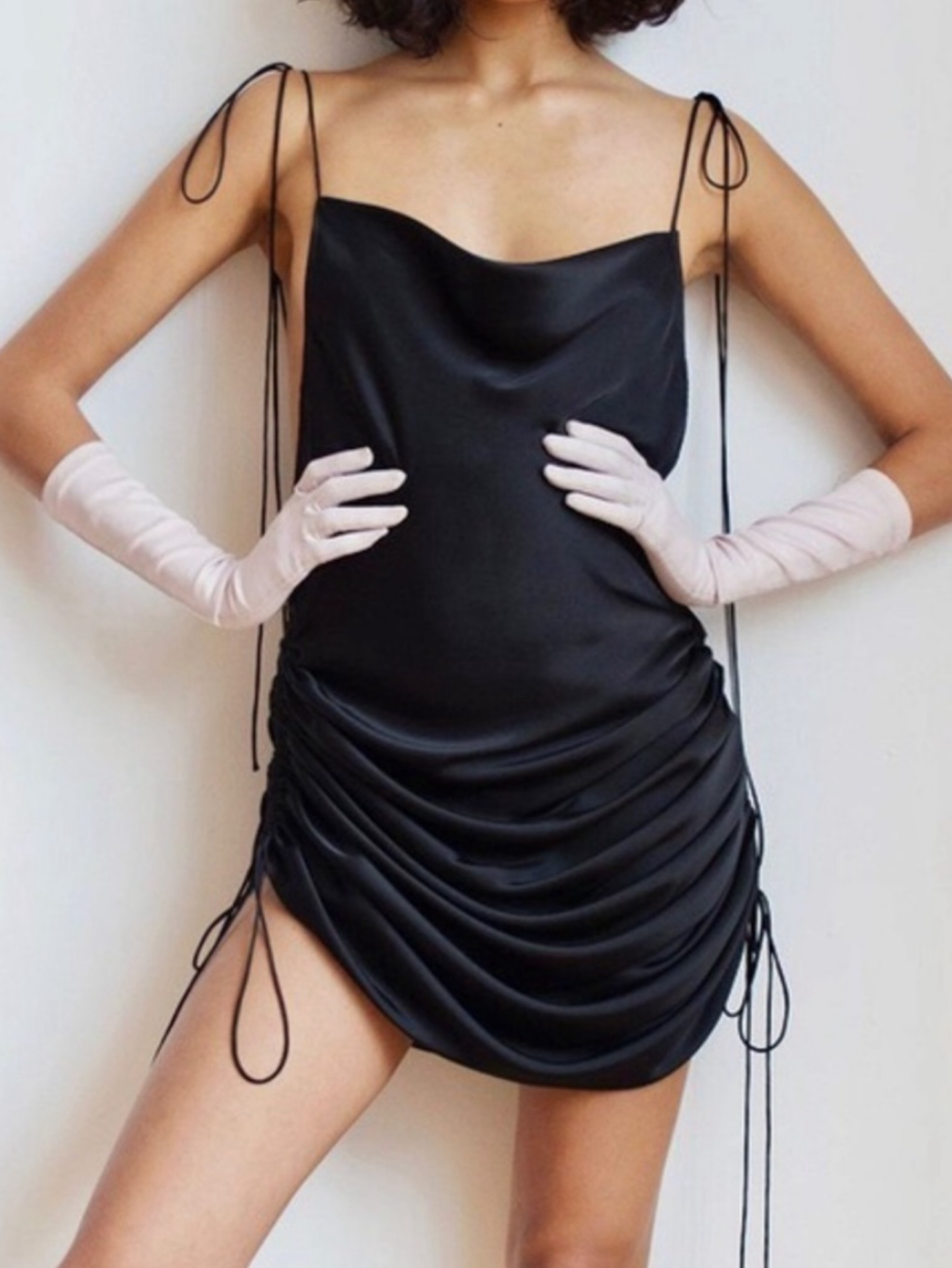 ORSEUND IRIS Archival Ruched Satin Dress