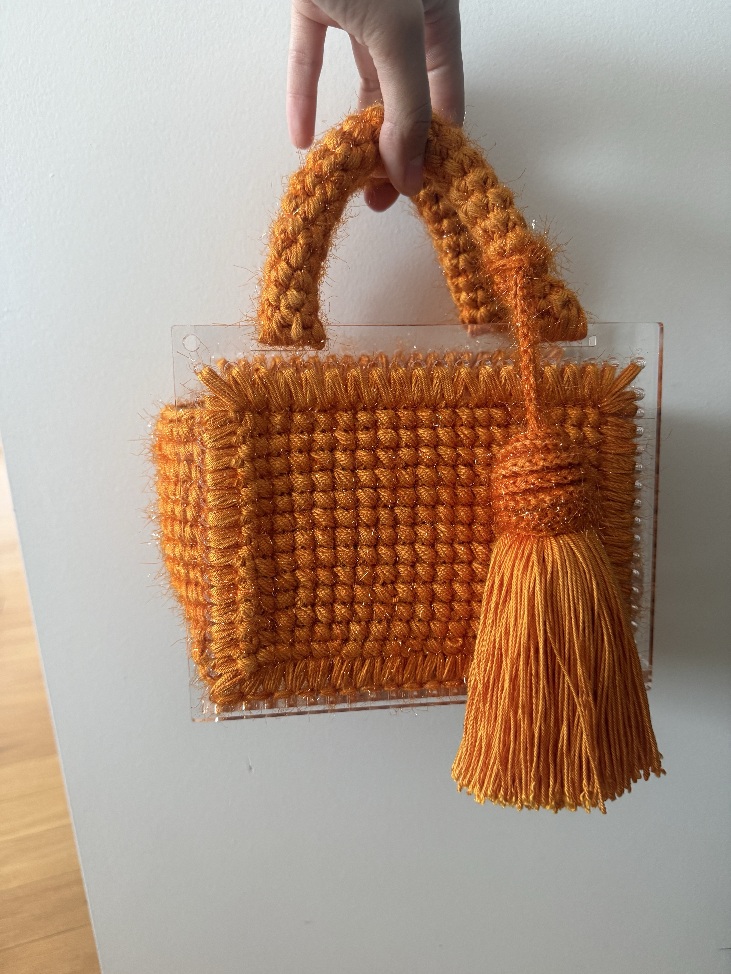 Orange Crochet Bag