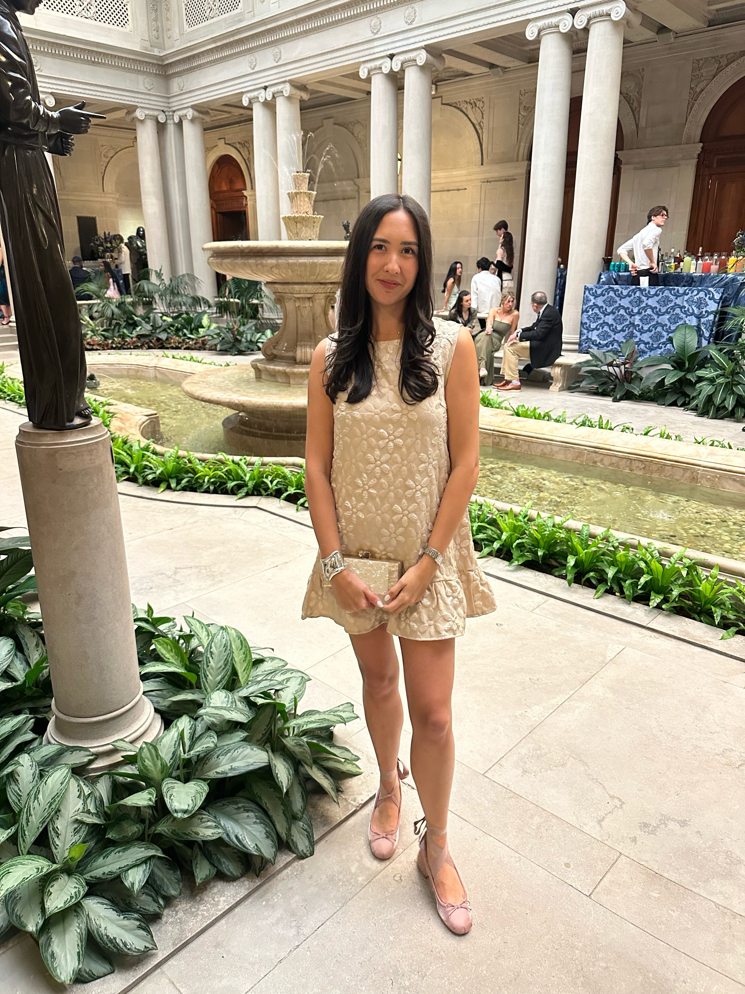 Cream cocktail dress