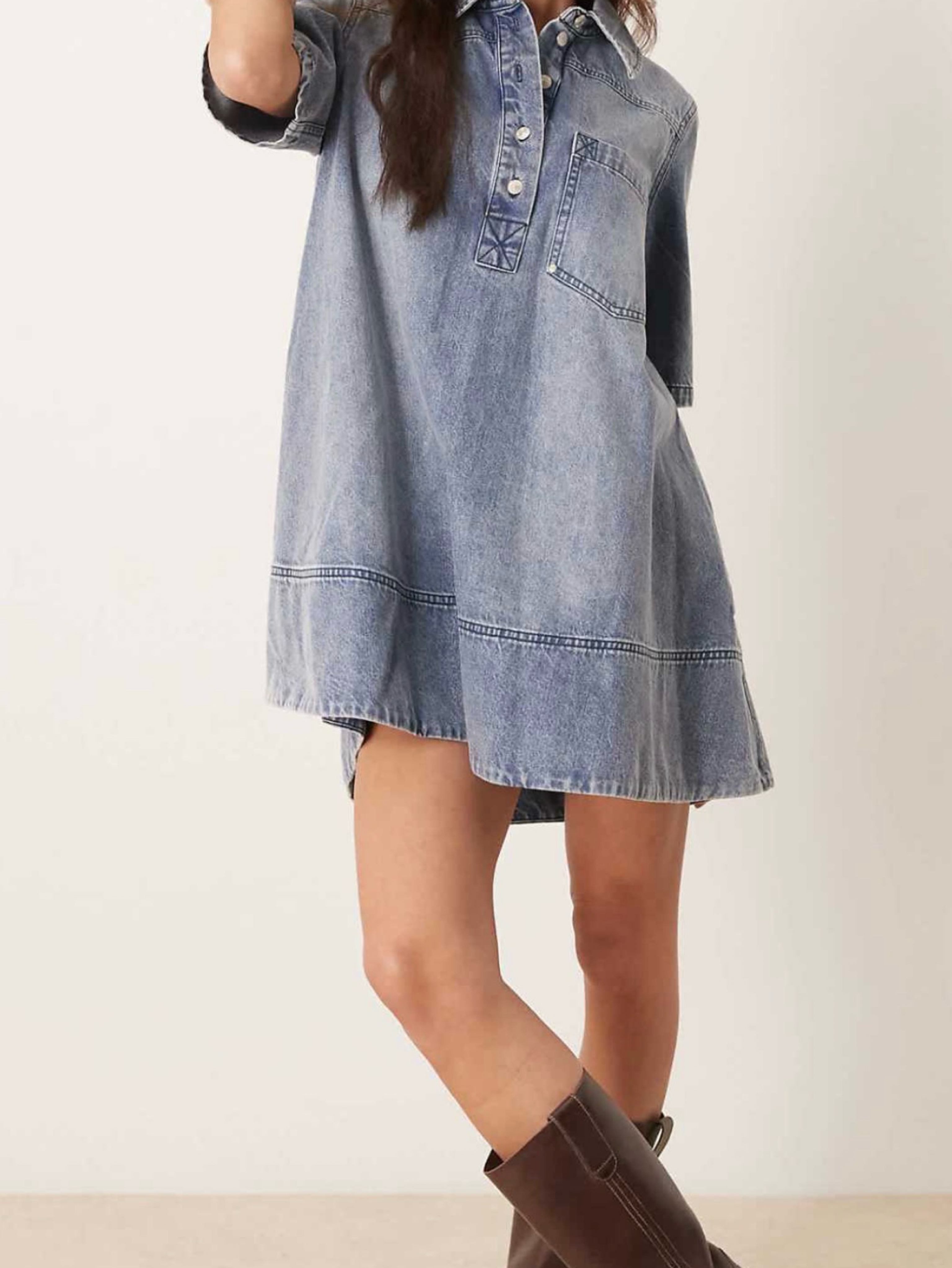 Free People Denim Mini Dress