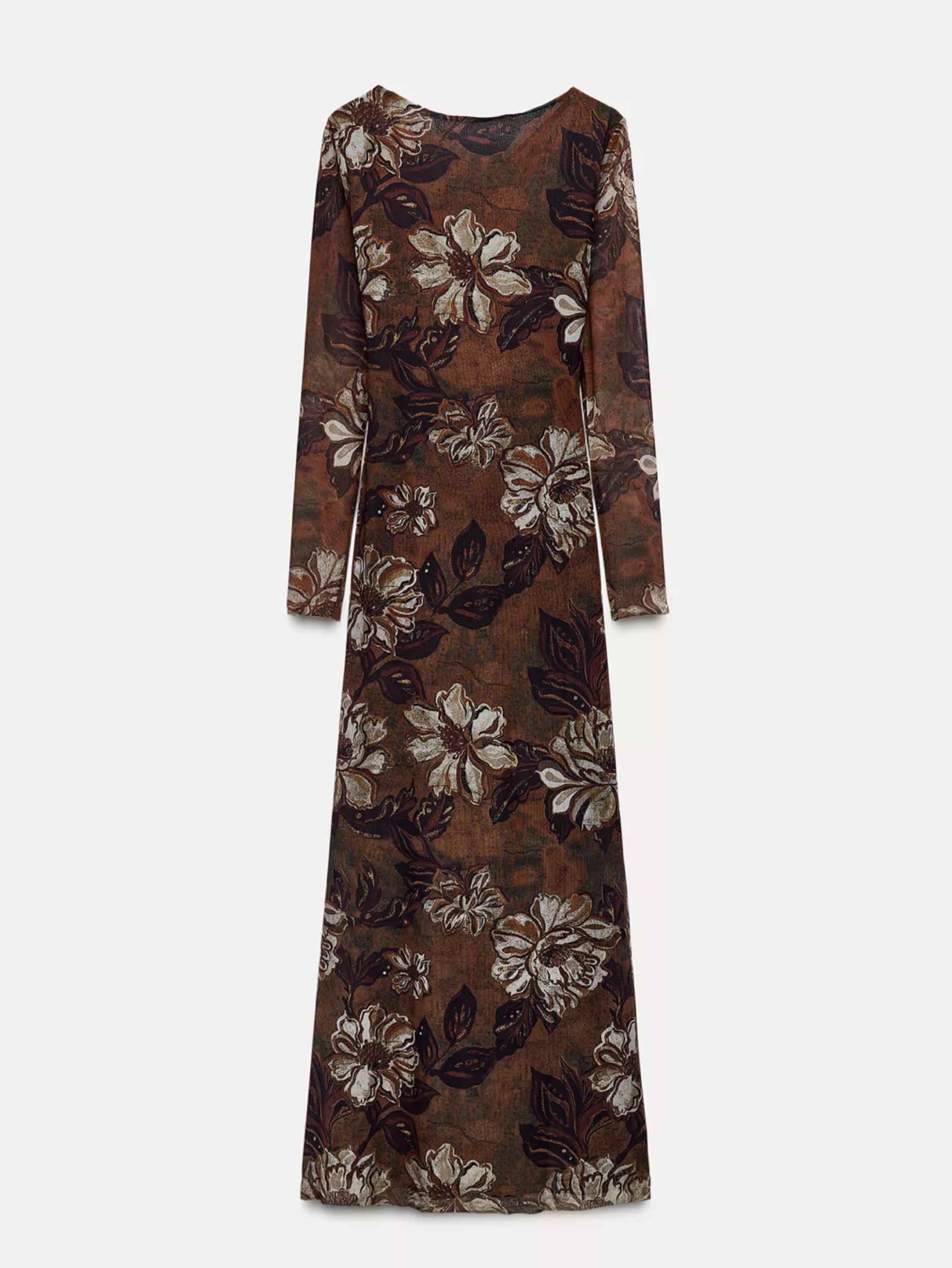 zara brown floral dress Maxi by Zara zara satin dress long sleeve