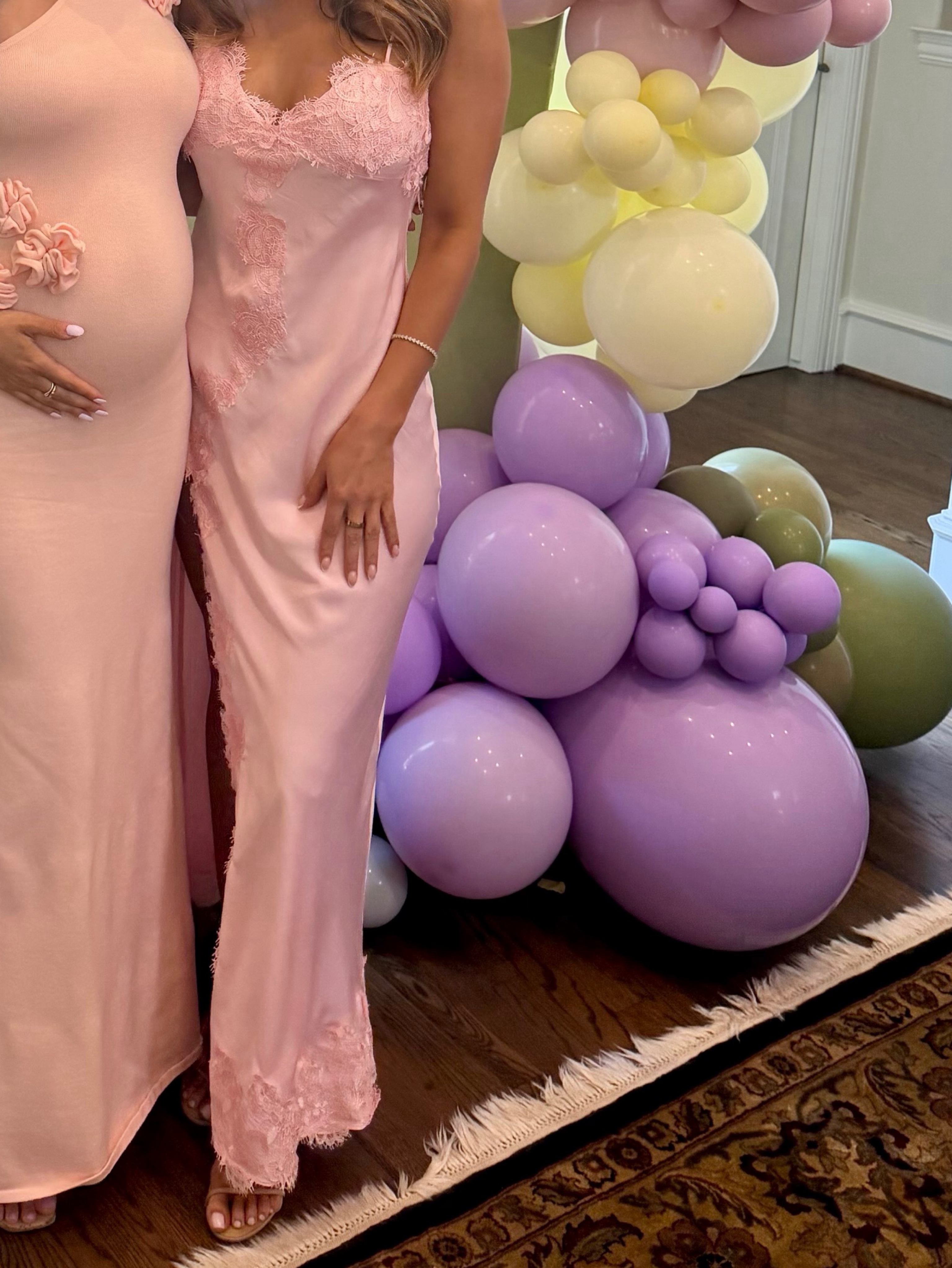 bardot pink lace dress Bardot Alerie Lace Satin Maxi Dress Petal Pink