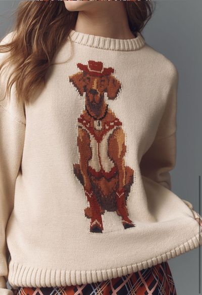 Anthropologie White Dog Sweater by Anthropologie | Pickle