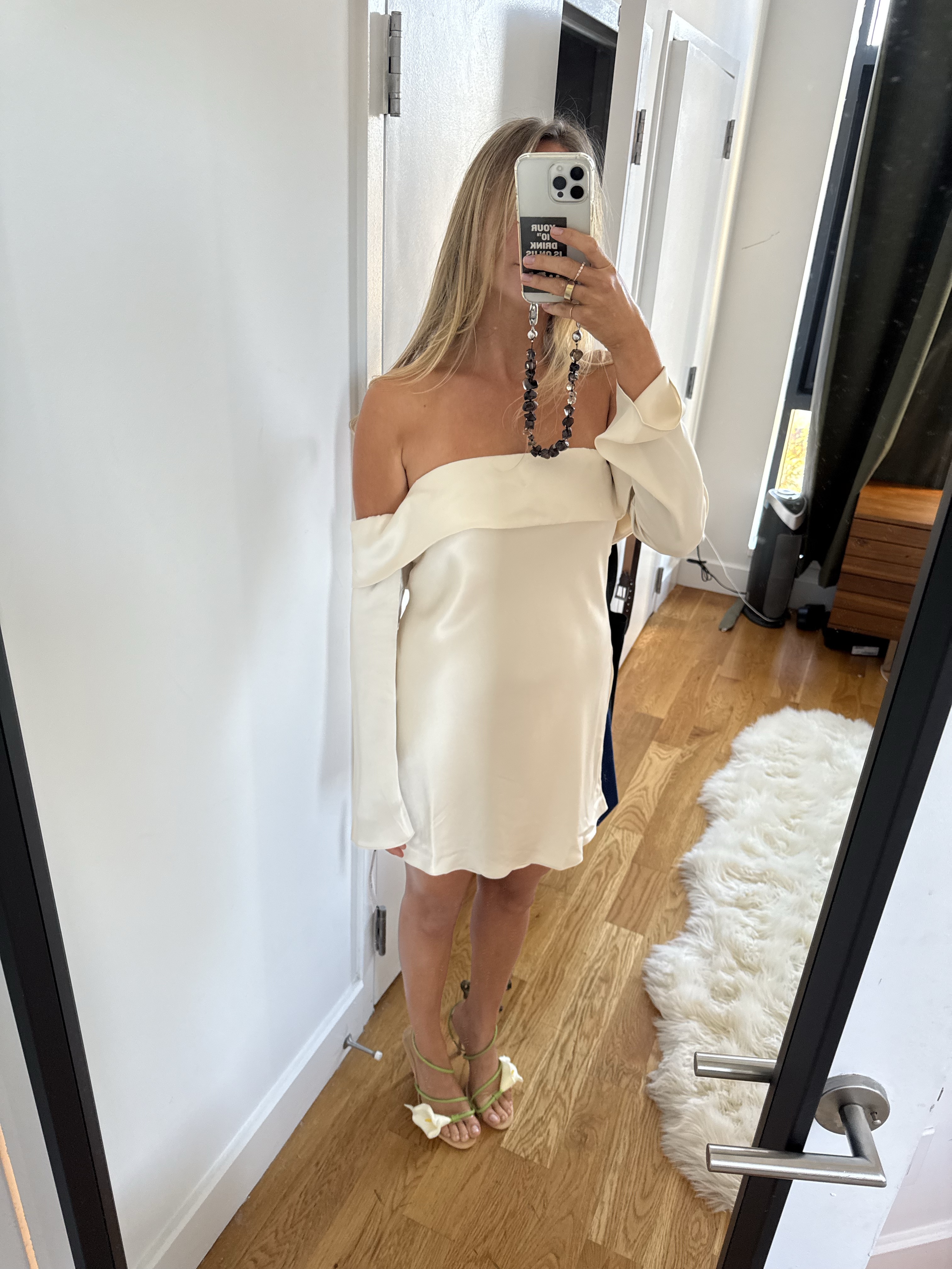 Reformation Maves Silk Mini Dress