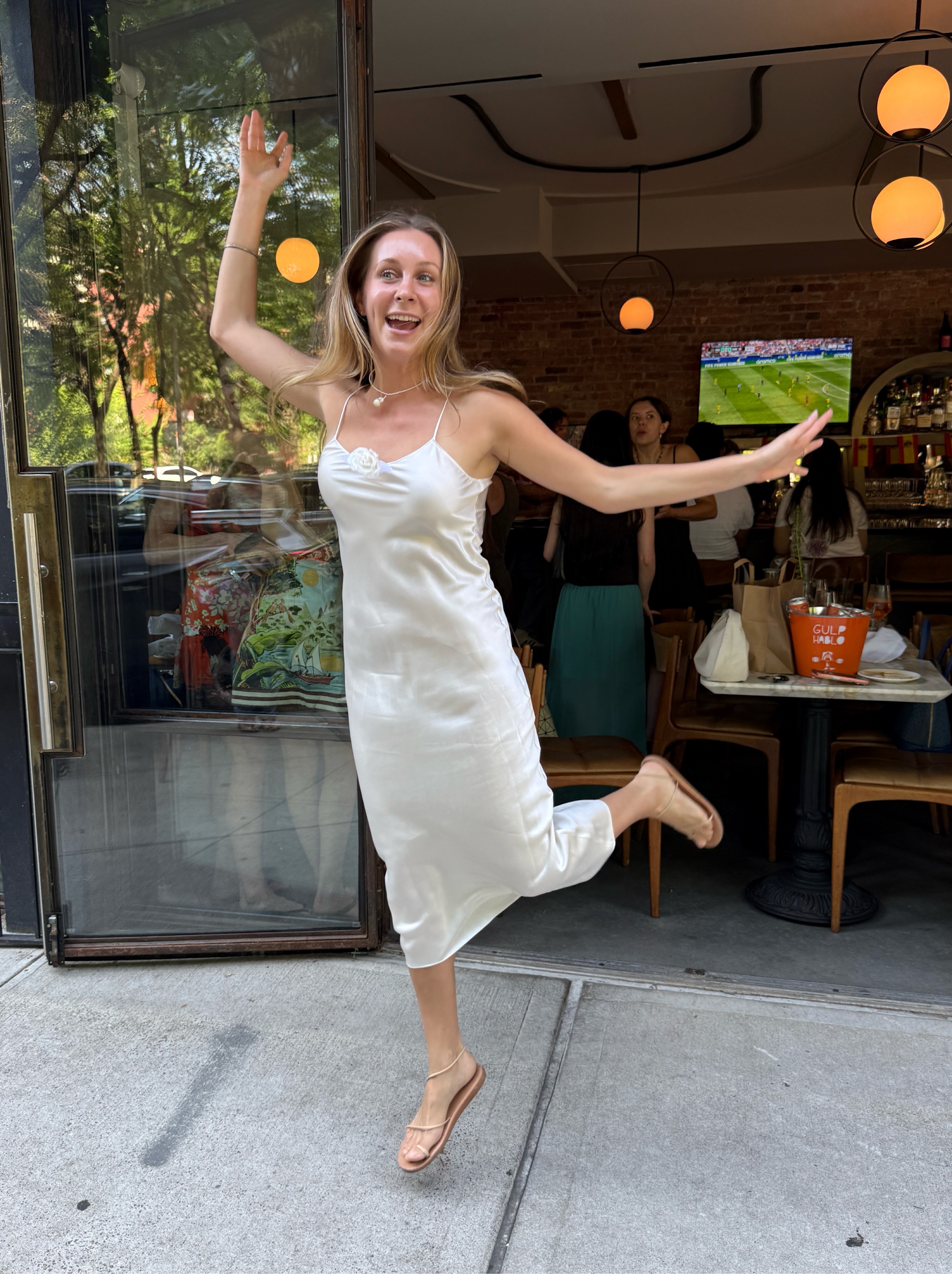 Rodarte Silk White Slip Dress