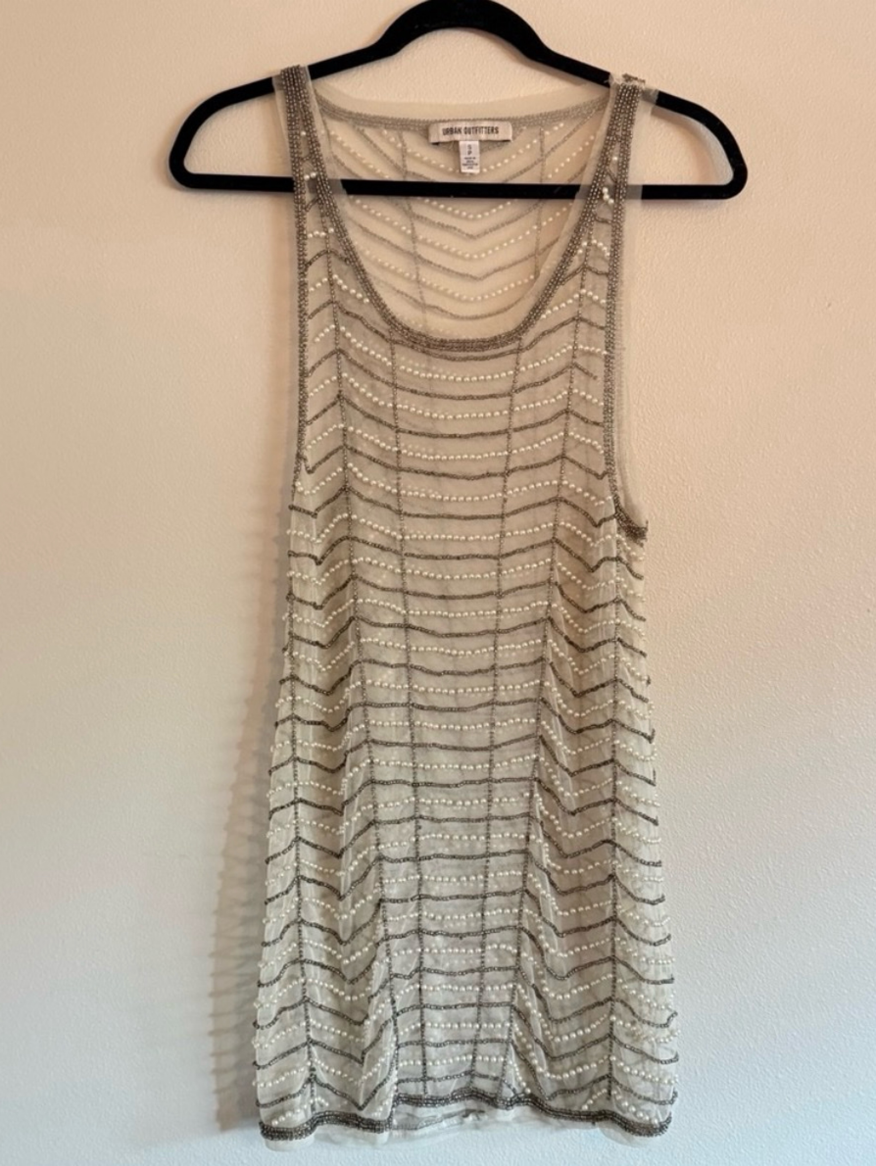 urban outfitters cream dress Urban Outfitters Cream Combo Cotton Blend Maxi L Dress NWT
