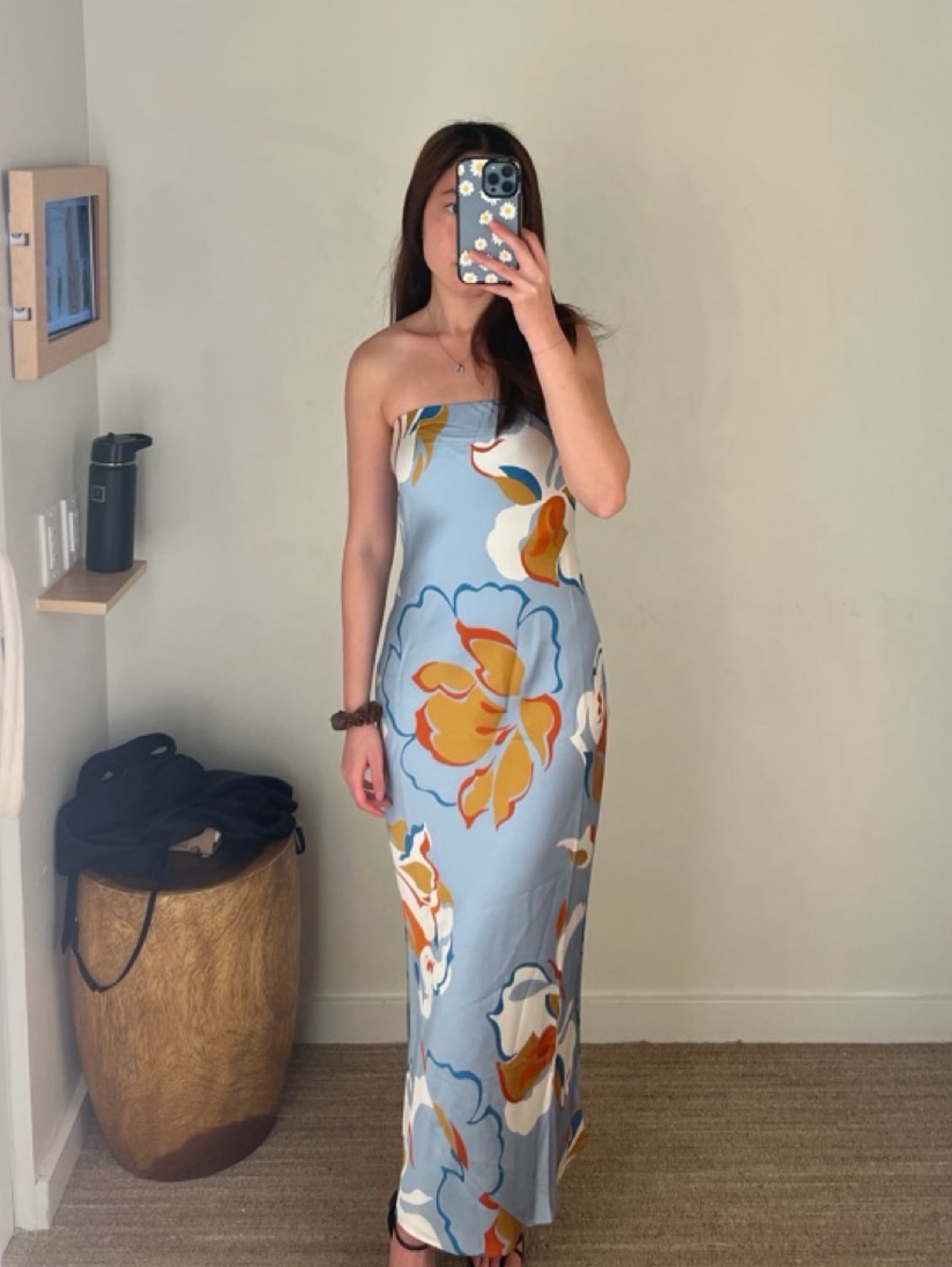 reformation blue floral midi dress Reformation Magnus Dress 4 in Blue