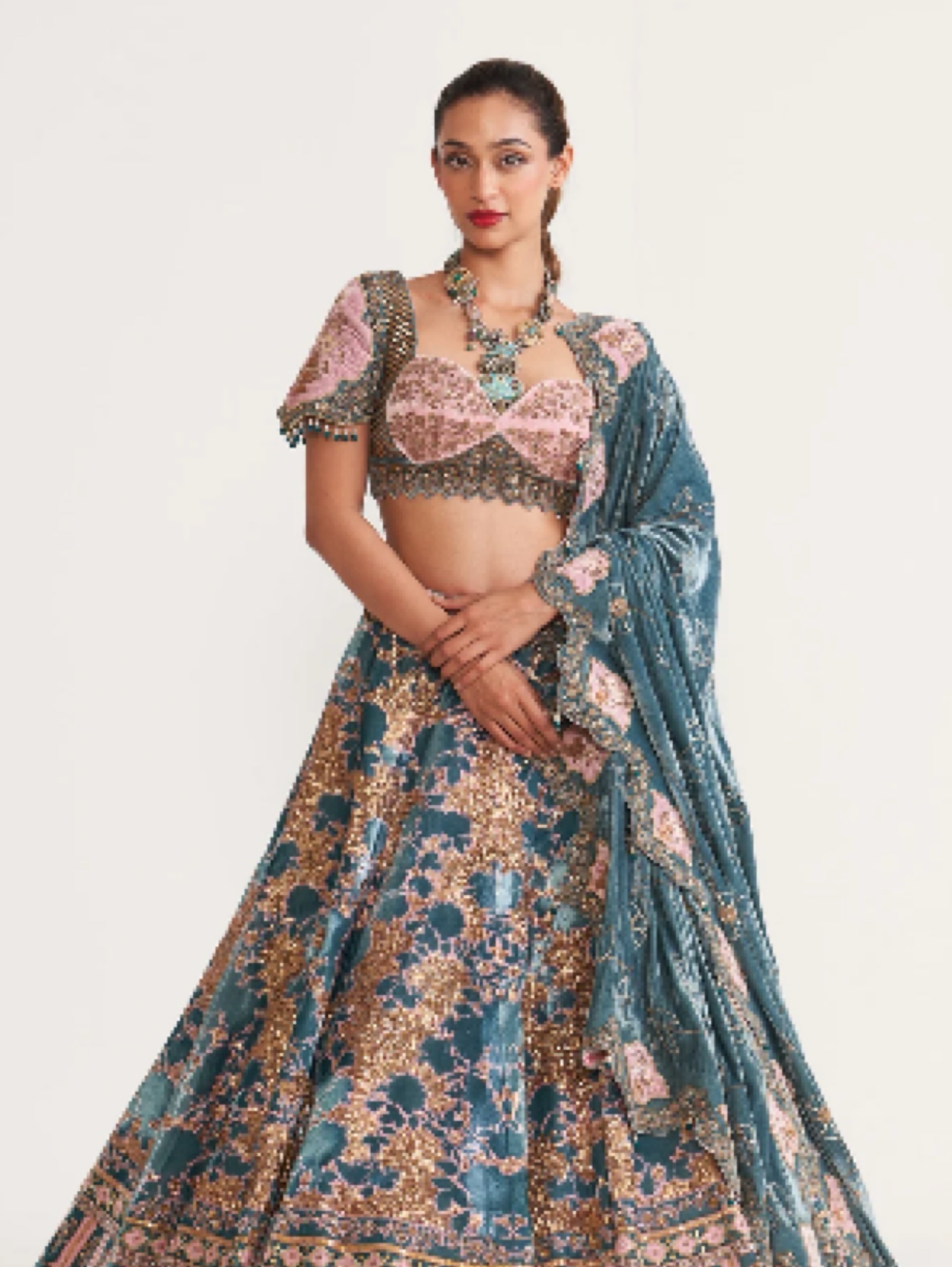 Gazal Gupta Couture Embroidered Lehenga Set