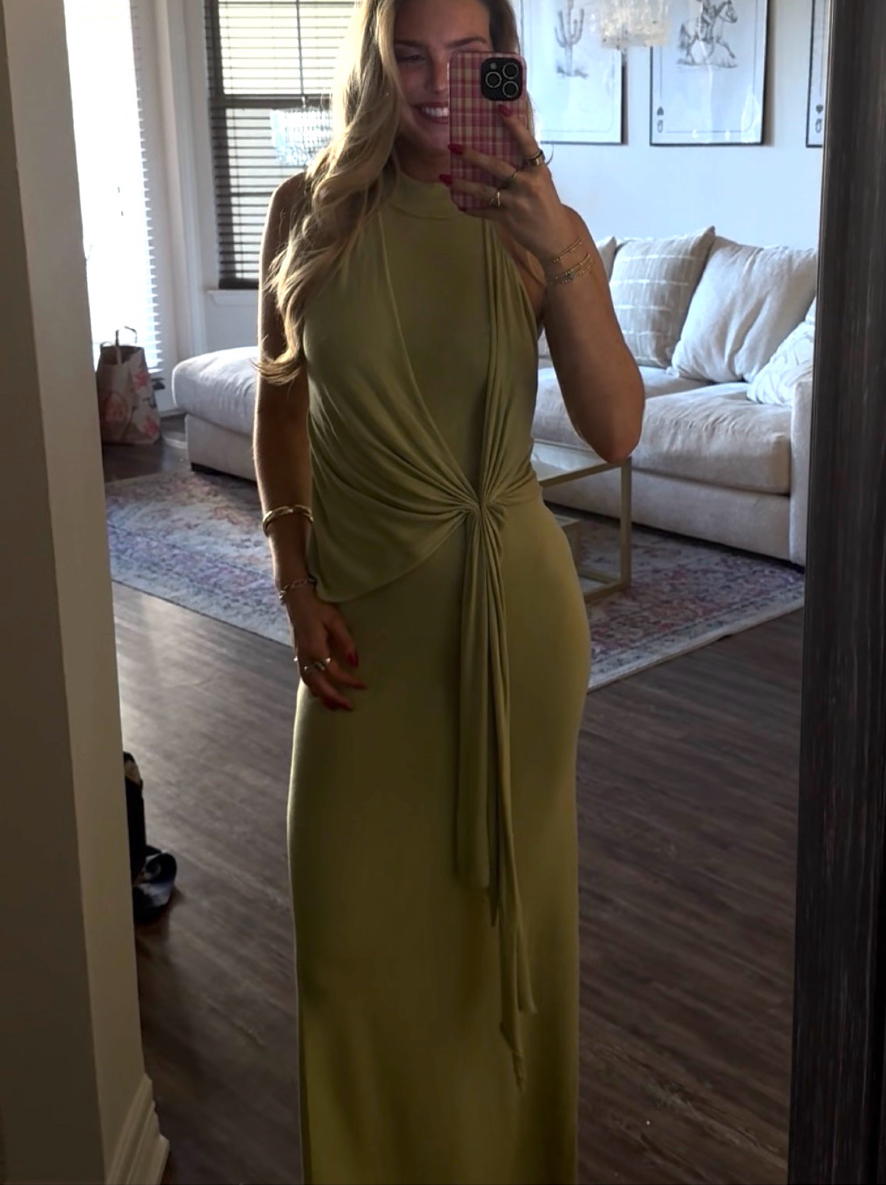 Meshki Cindylou- Halter Knit Maxi Dress