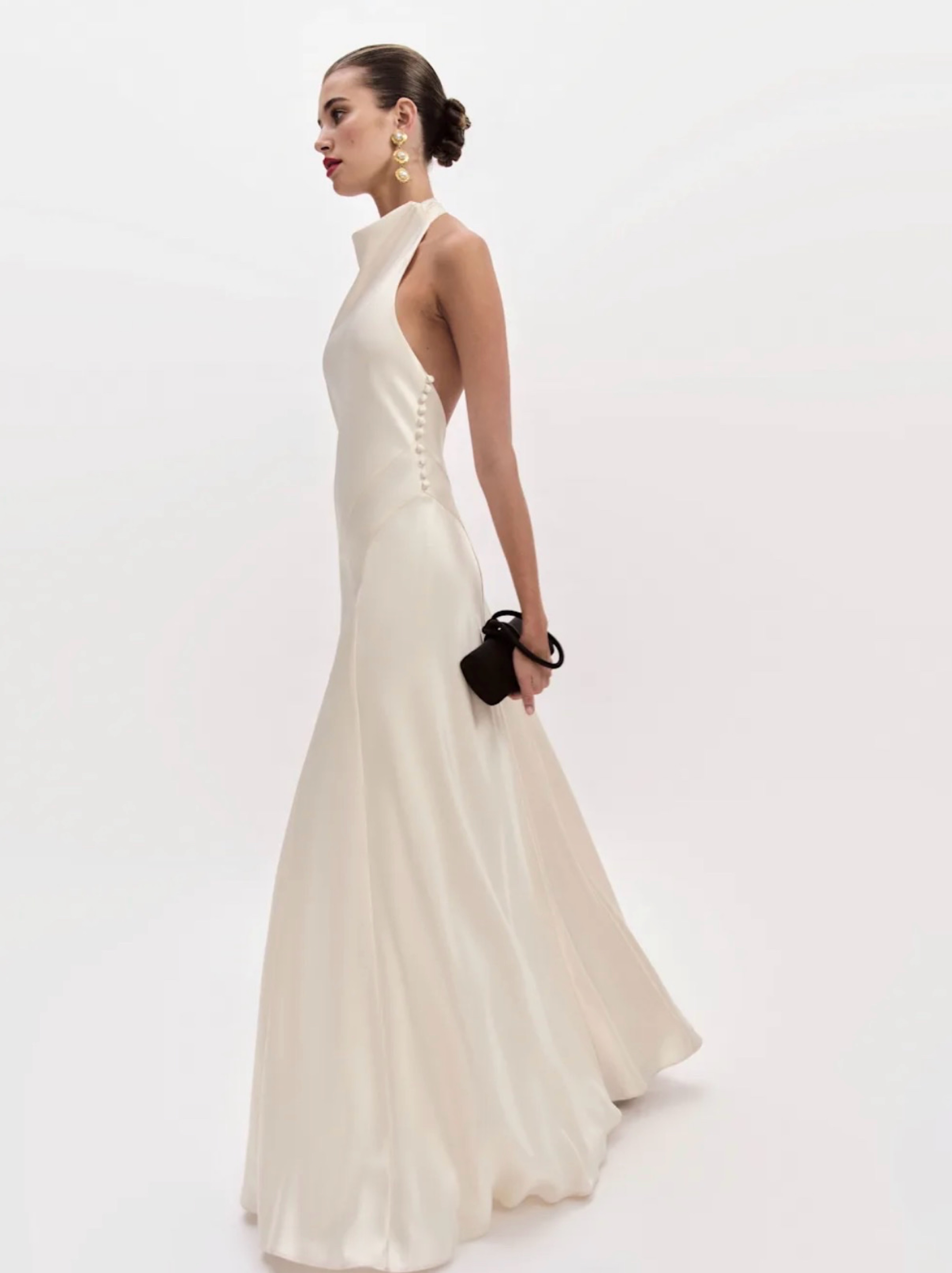 white beach cover up dress by MomyMall Color:BLND Royal-Inspired Simple Wedding Dress Featuring a flowing maxi Flash Sale Items-EU