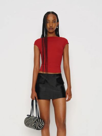 Reformation Darra Knit Top Red by Reformation | Pickle