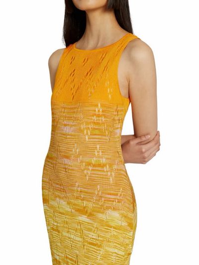 Missoni Orange Ombré Knit Maxi Dress