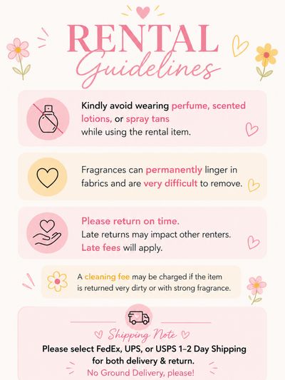 Rental Guidelines 🌸💛