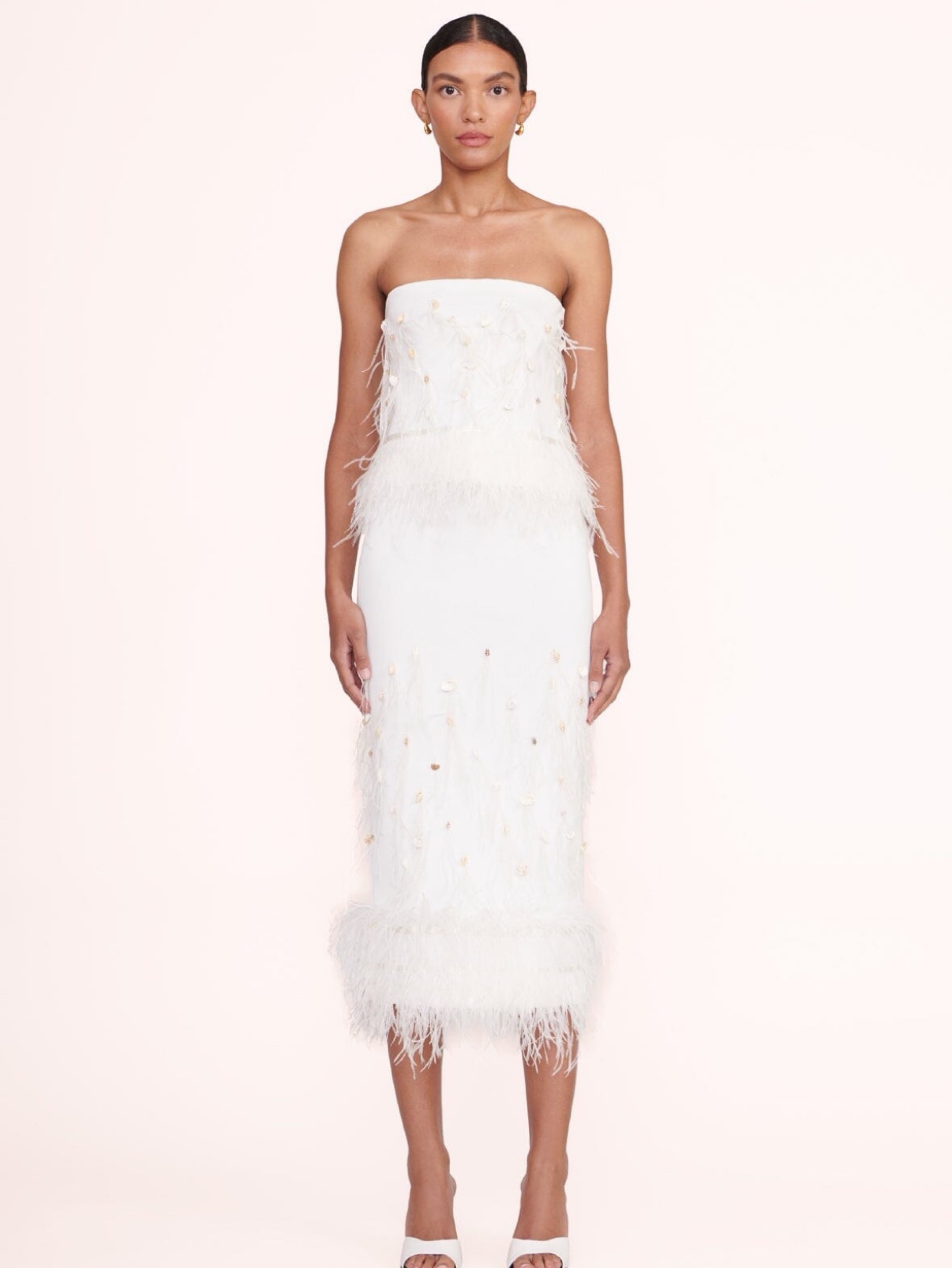 STAUD Kristen Shell Top & Makayla Feather Skirt Set
