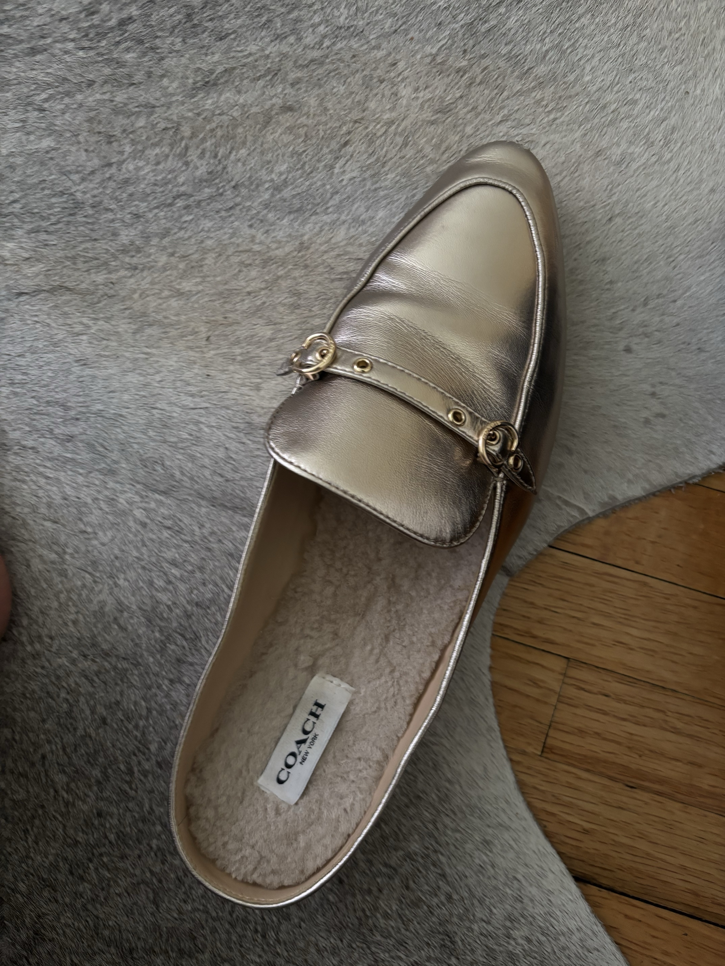 Coach Metallic Leather Mules by Coach - Pickle