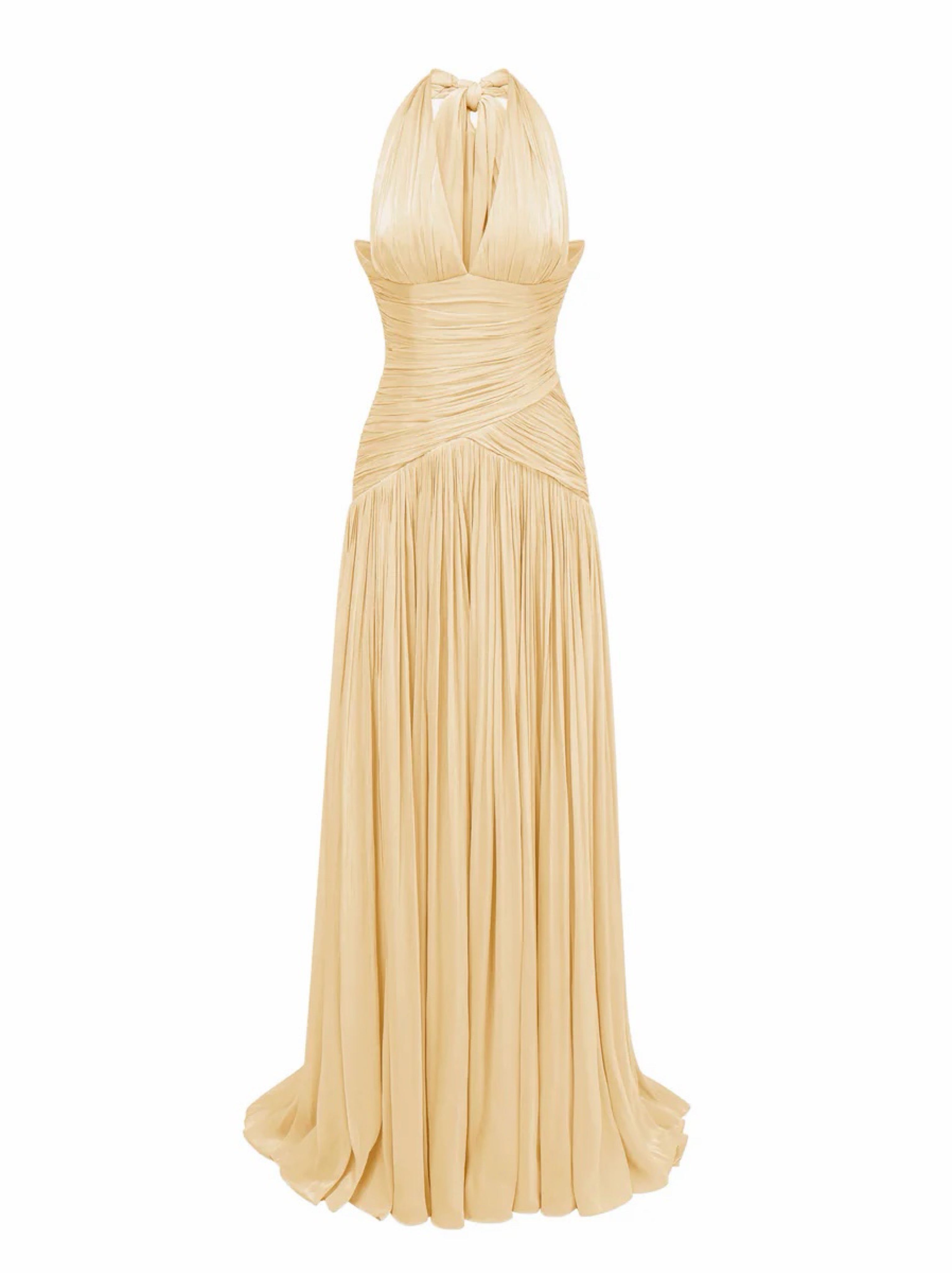 Miss Rosier Uranie Yellow Gathered Maxi Dress by Miss Rosier - Pickle