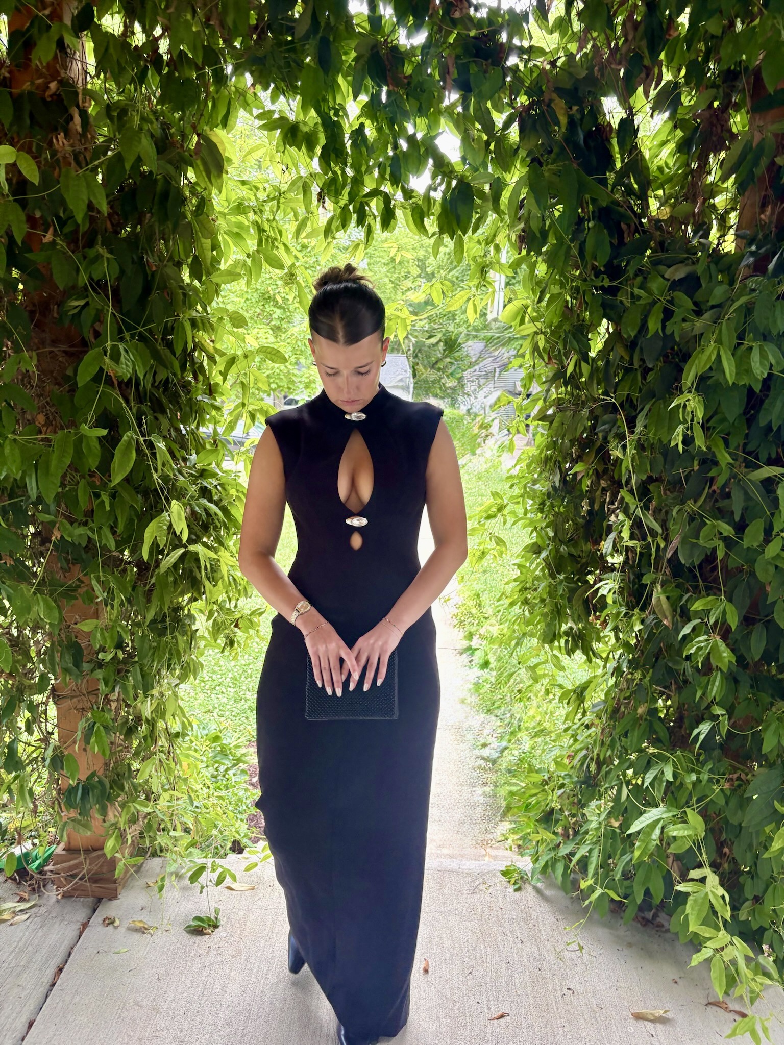 meshki black cut out dress Michelle Cut Out Maxi Dress - Black
