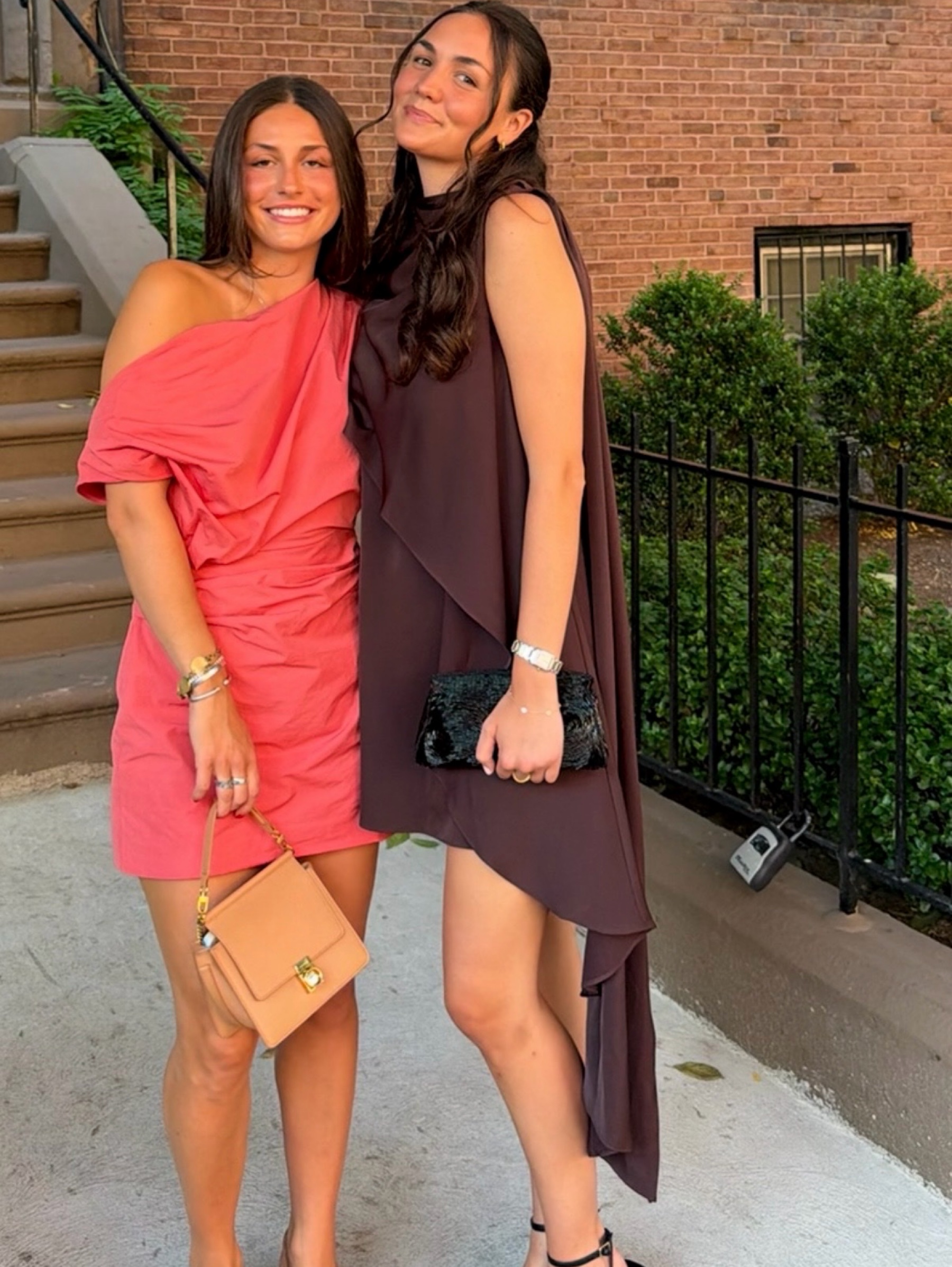 brown reiss dress Wrenley by Reiss Color:Black & Red 40-23BFCM2025 summer dresses 2026 trends ASOS LUXE faux feather closure to reverse