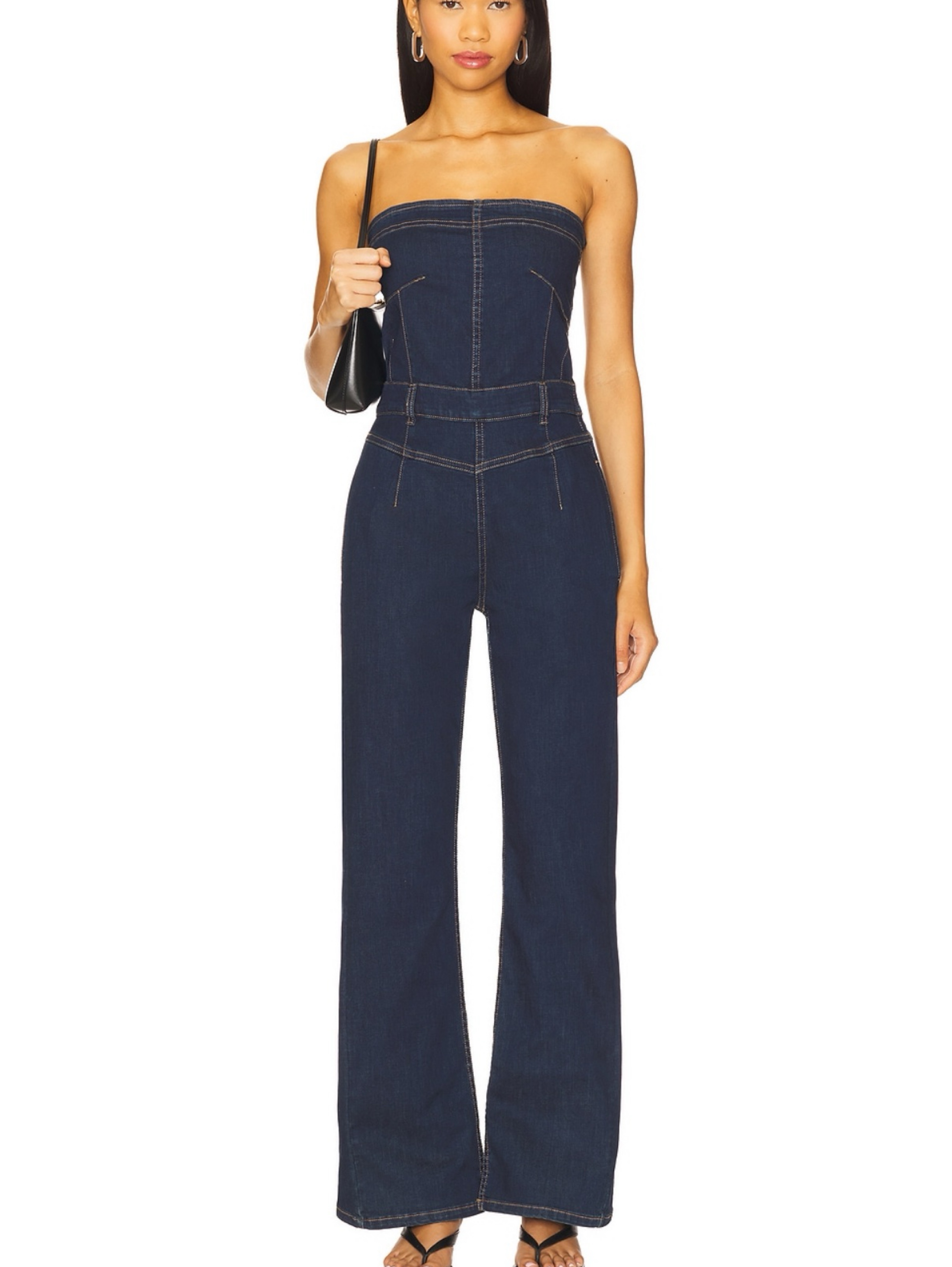 Free People Beckett Denim Jumpsuit