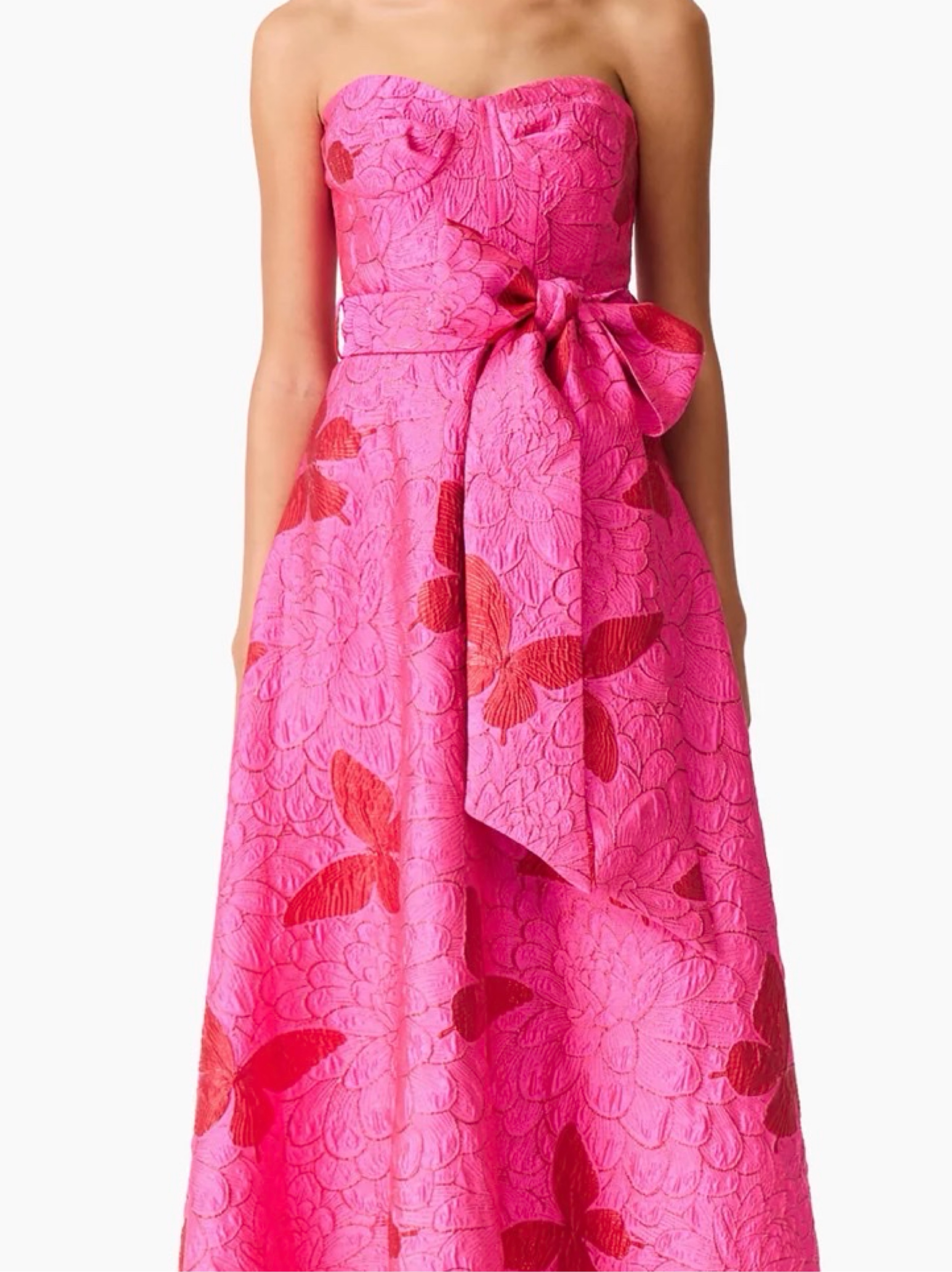 Elliatt Lorena Jacquard Strapless Gown