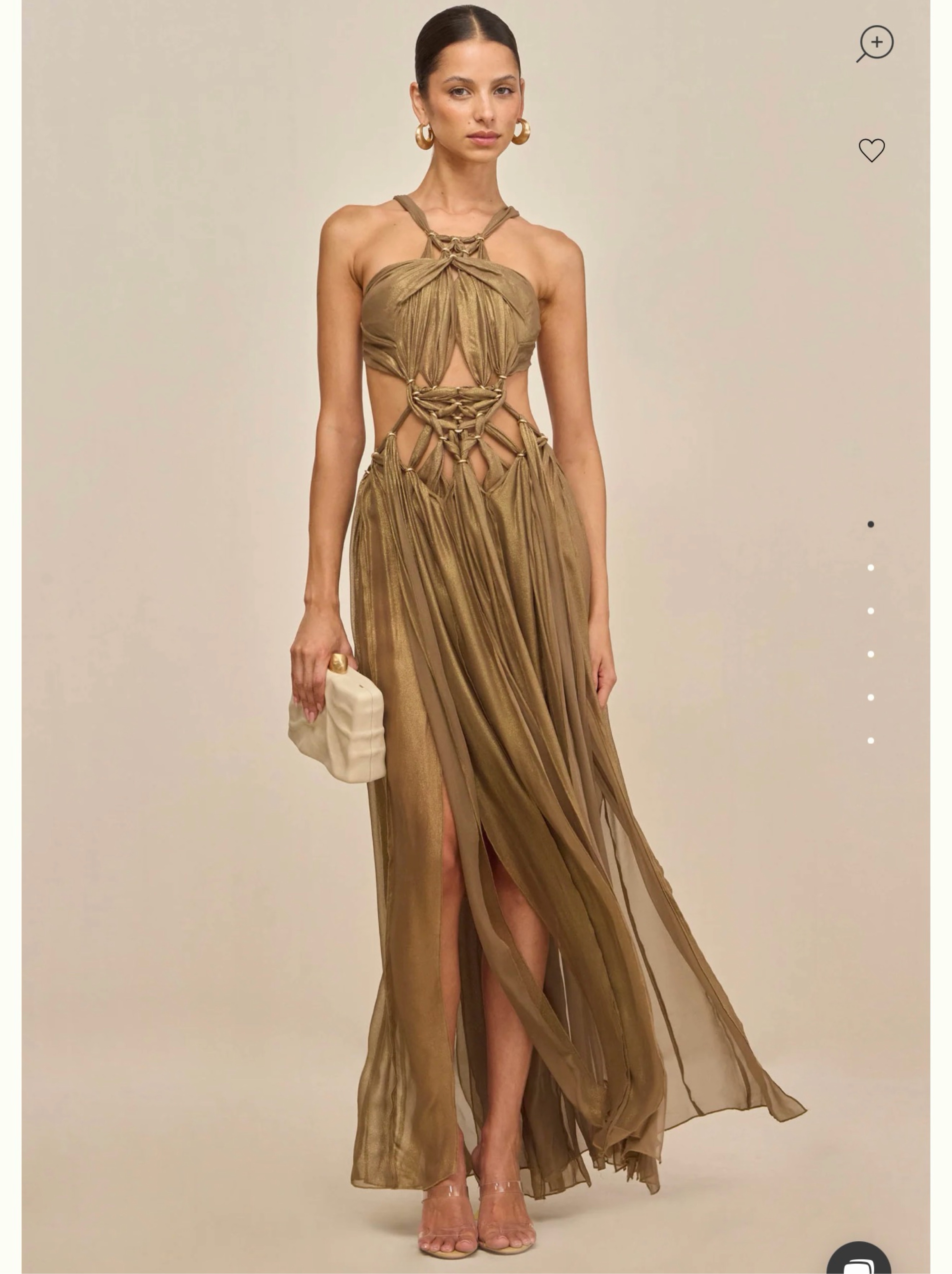 CULT GAIA Alexa Gown - Gold Size Small