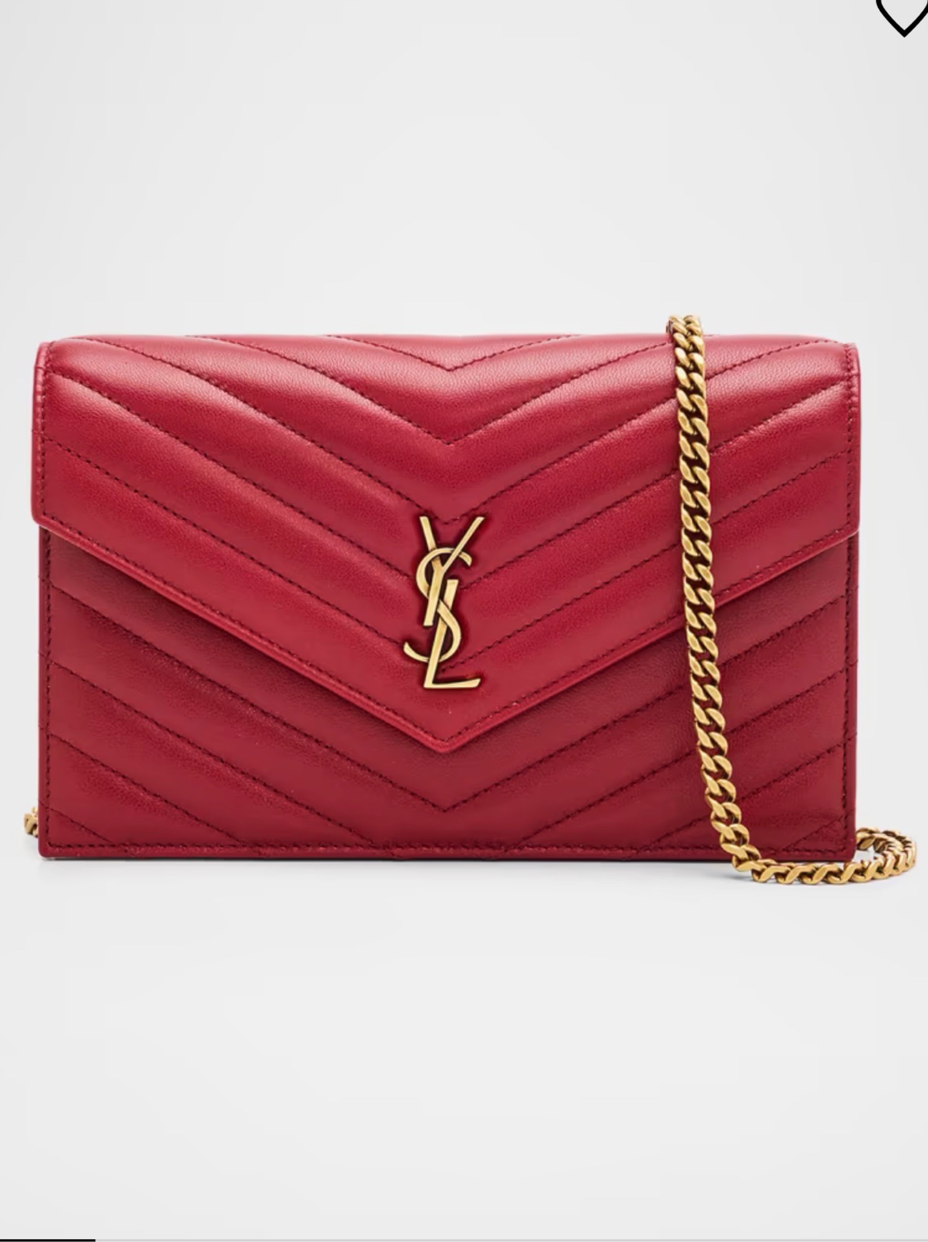 YSL wallet on a chain purse - Red