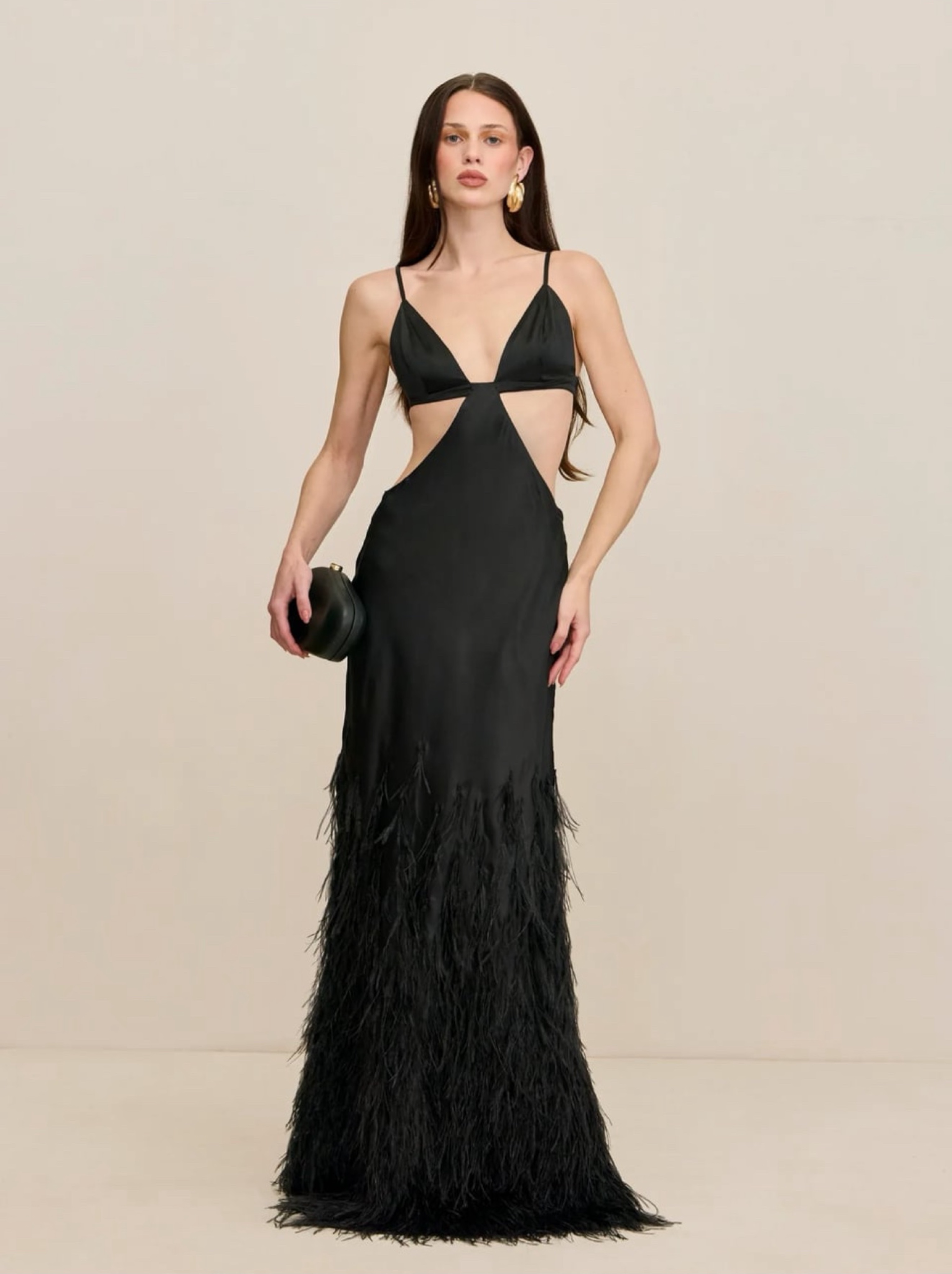CULT GAIA RAISA GOWN BLACK