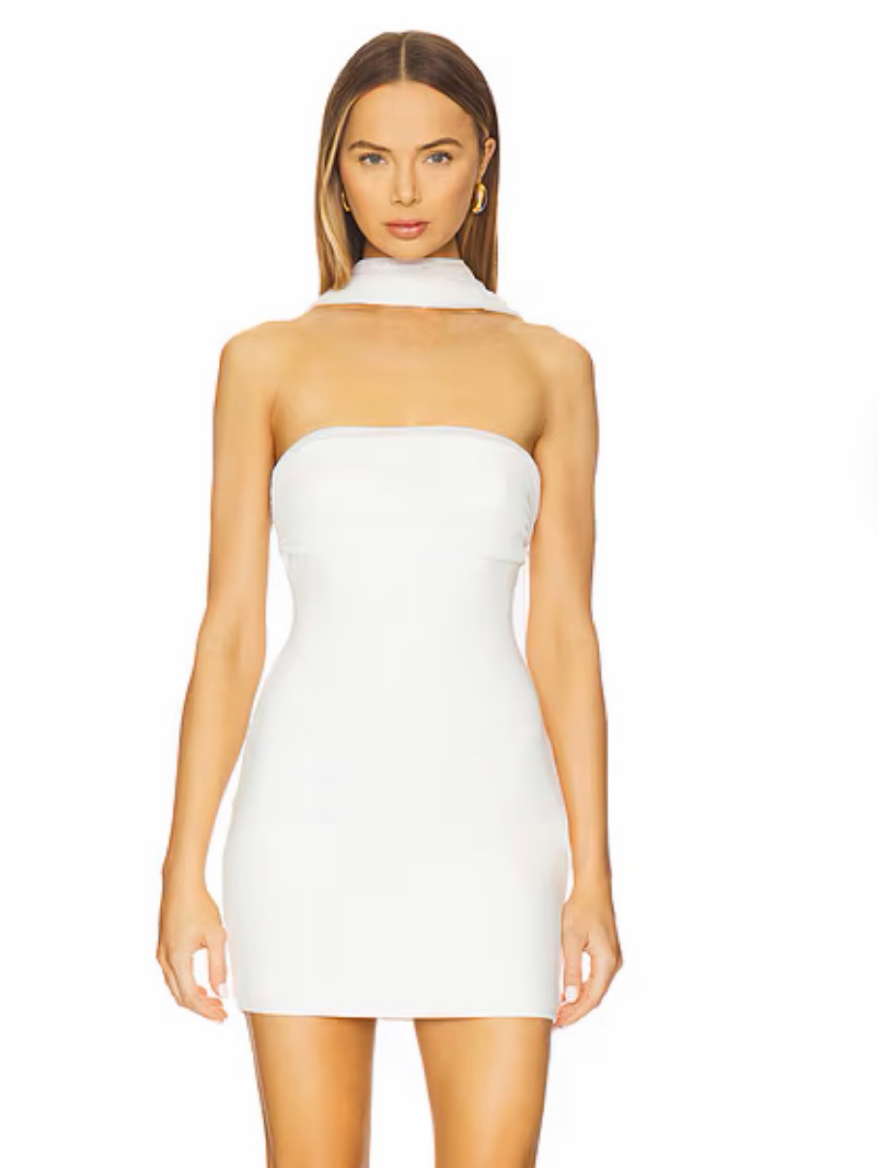 superdown white mini dress Strapless Mini Dress With U-wire Detail