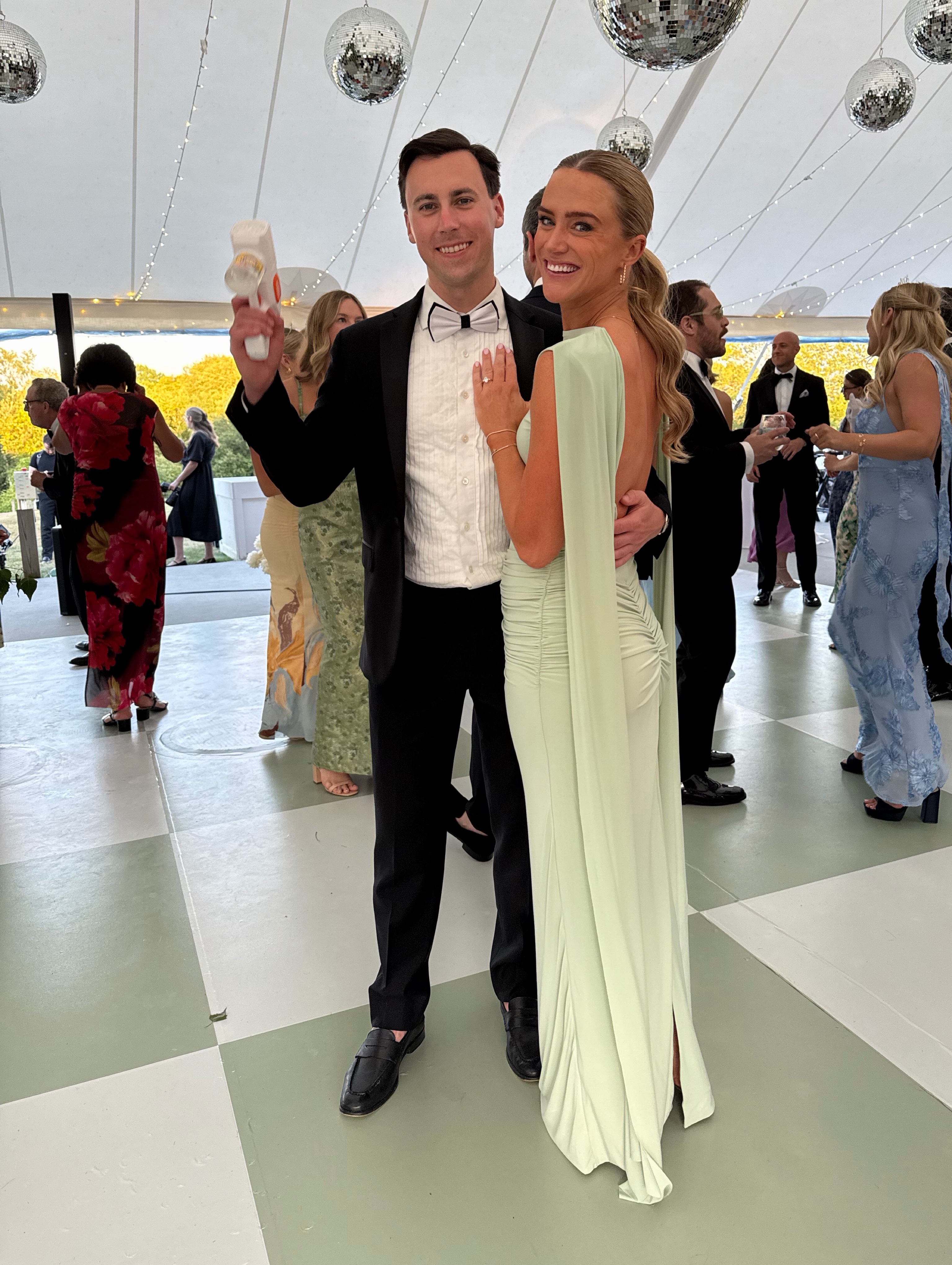 Sage Green Backless Cape Maxi Dress