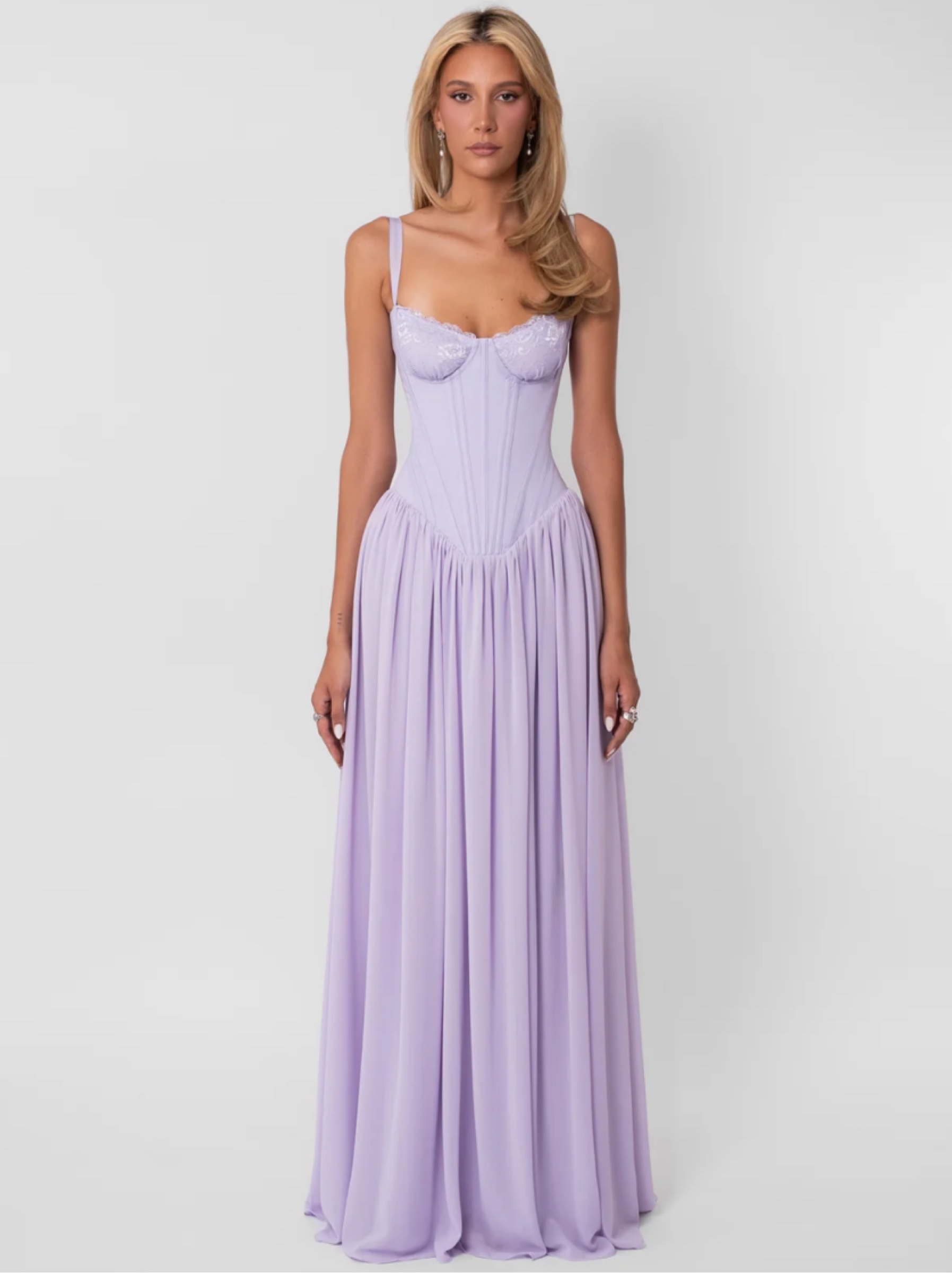 HELENE Elein Fleiss エライン・フライス purple Fenity Elena Dress in Lilac / Lavender / light purple by Fenity