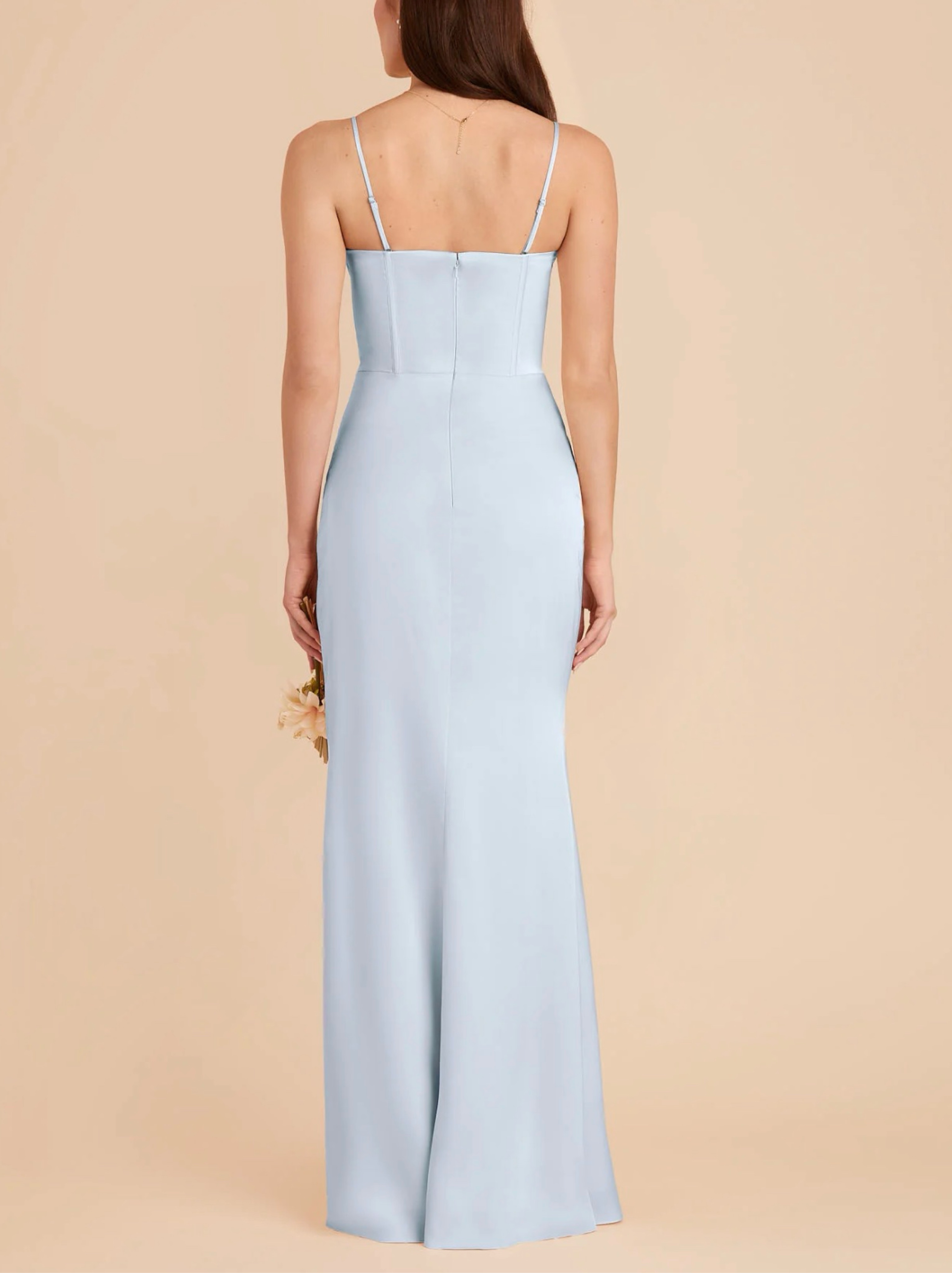 birdy grey blue dresses Sky Blue Bridesmaid Dress Matte Satin Size XL