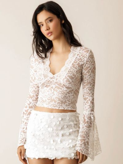 Emma Long sleeve lace top by Mpaz Studio | Pickle