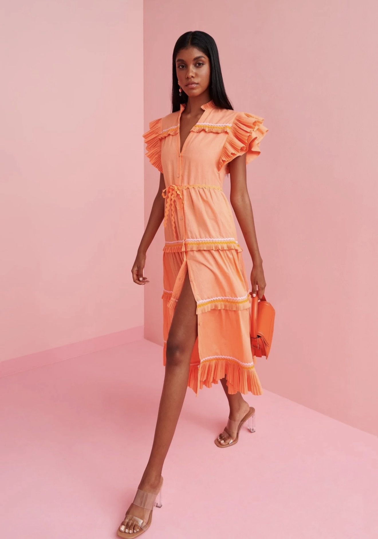 CeliaB Moonlit Dress in Orange