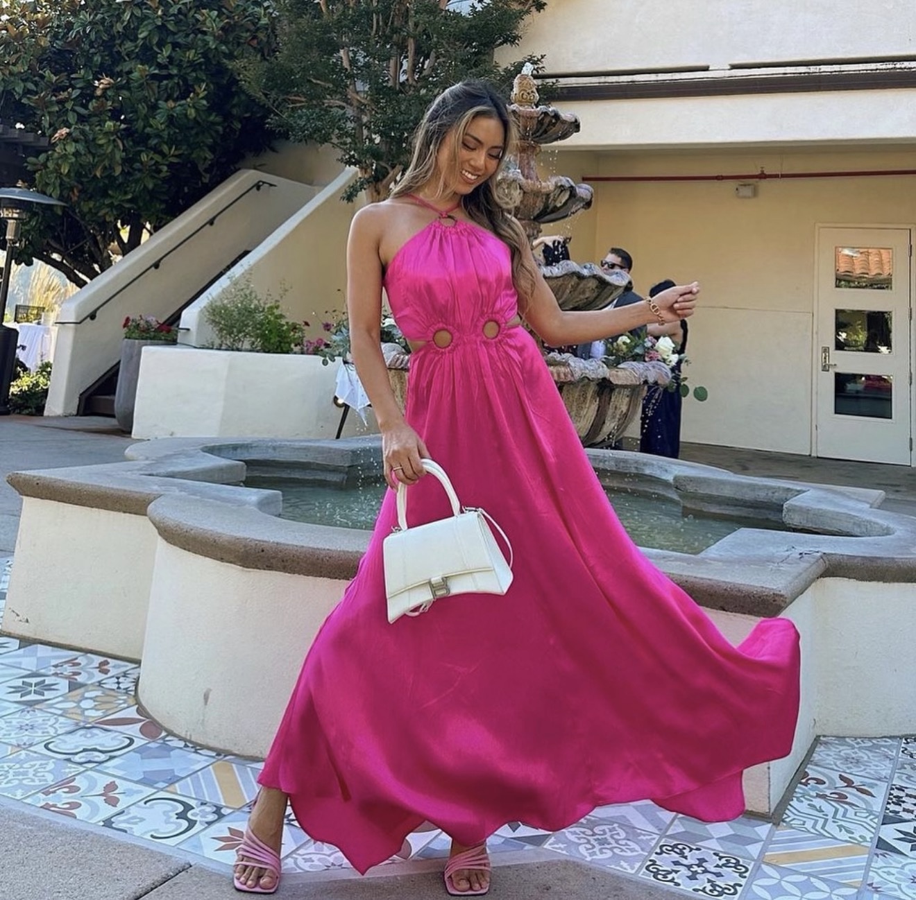 ELLIATT Visitant Maxi Dress in Hot Pink