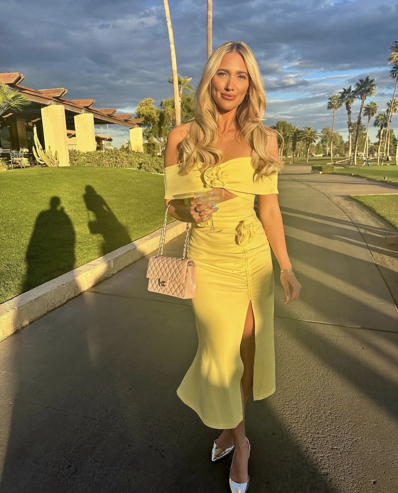 Elliatt Sardinian Midi Dress in Yellow