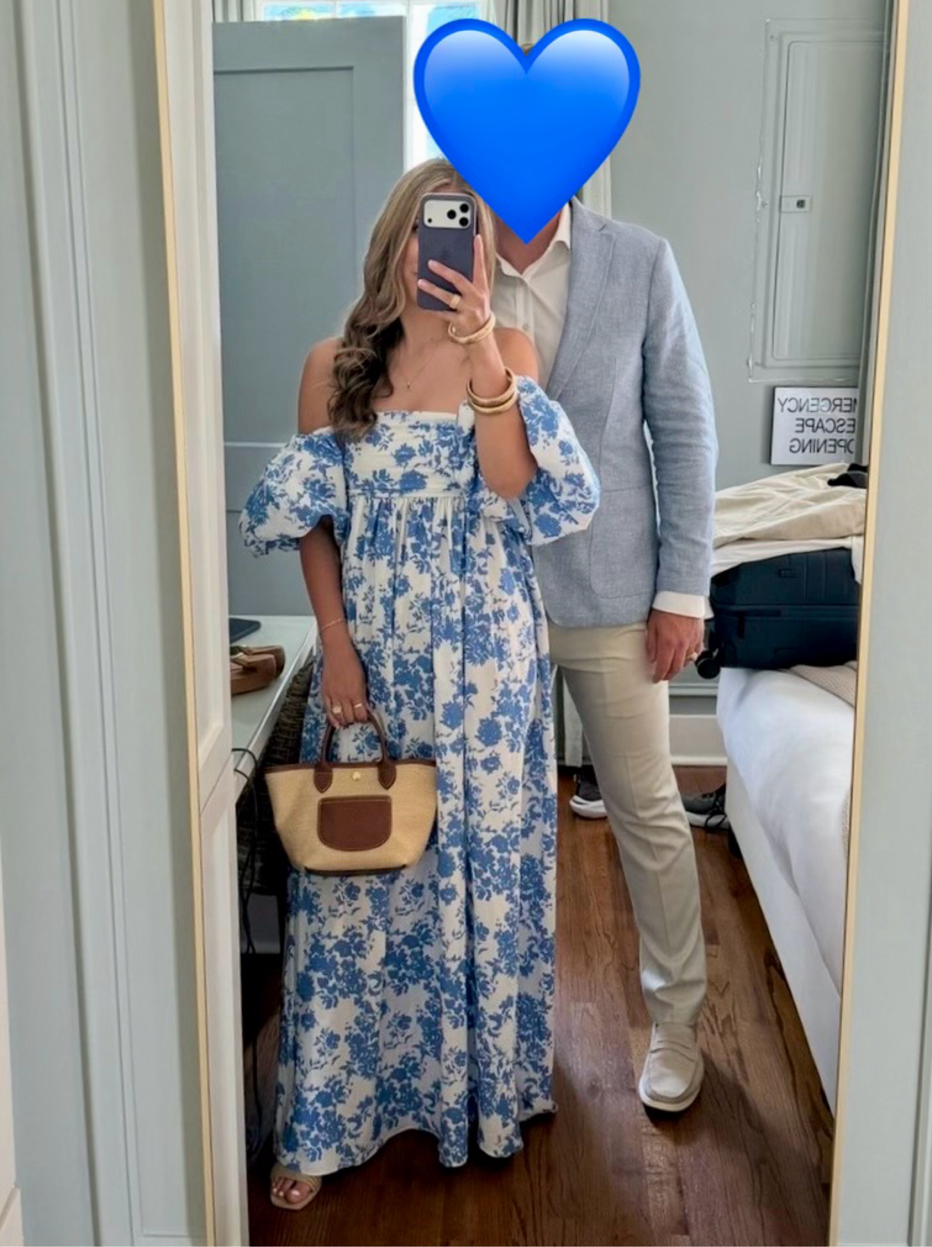 Caroline Constas Emilia Maxi Dress in White Ultramarine