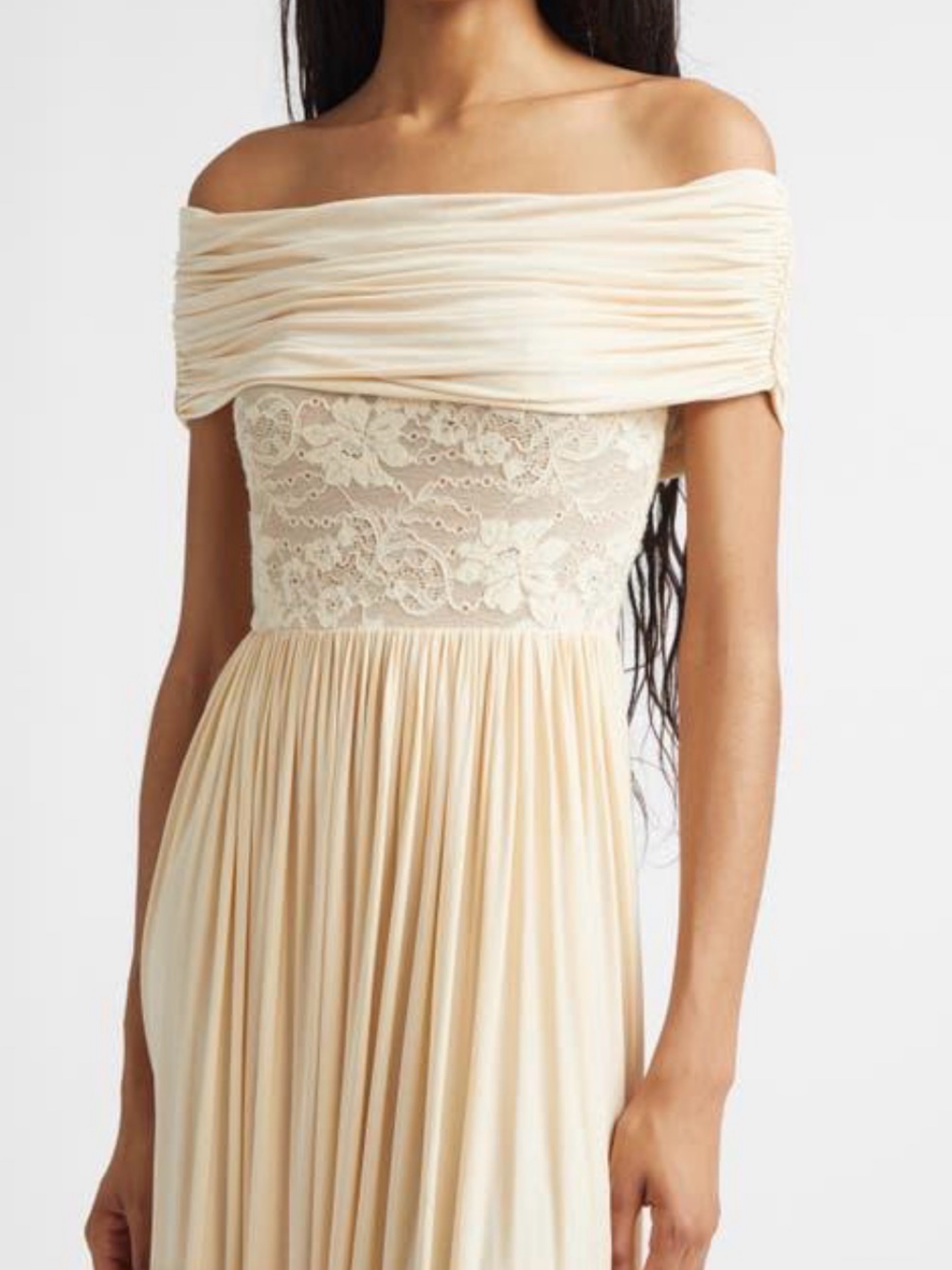 zimmermann cream lace dress ZIMMERMANN Luna Tiered Lace Slip Dress | Cream