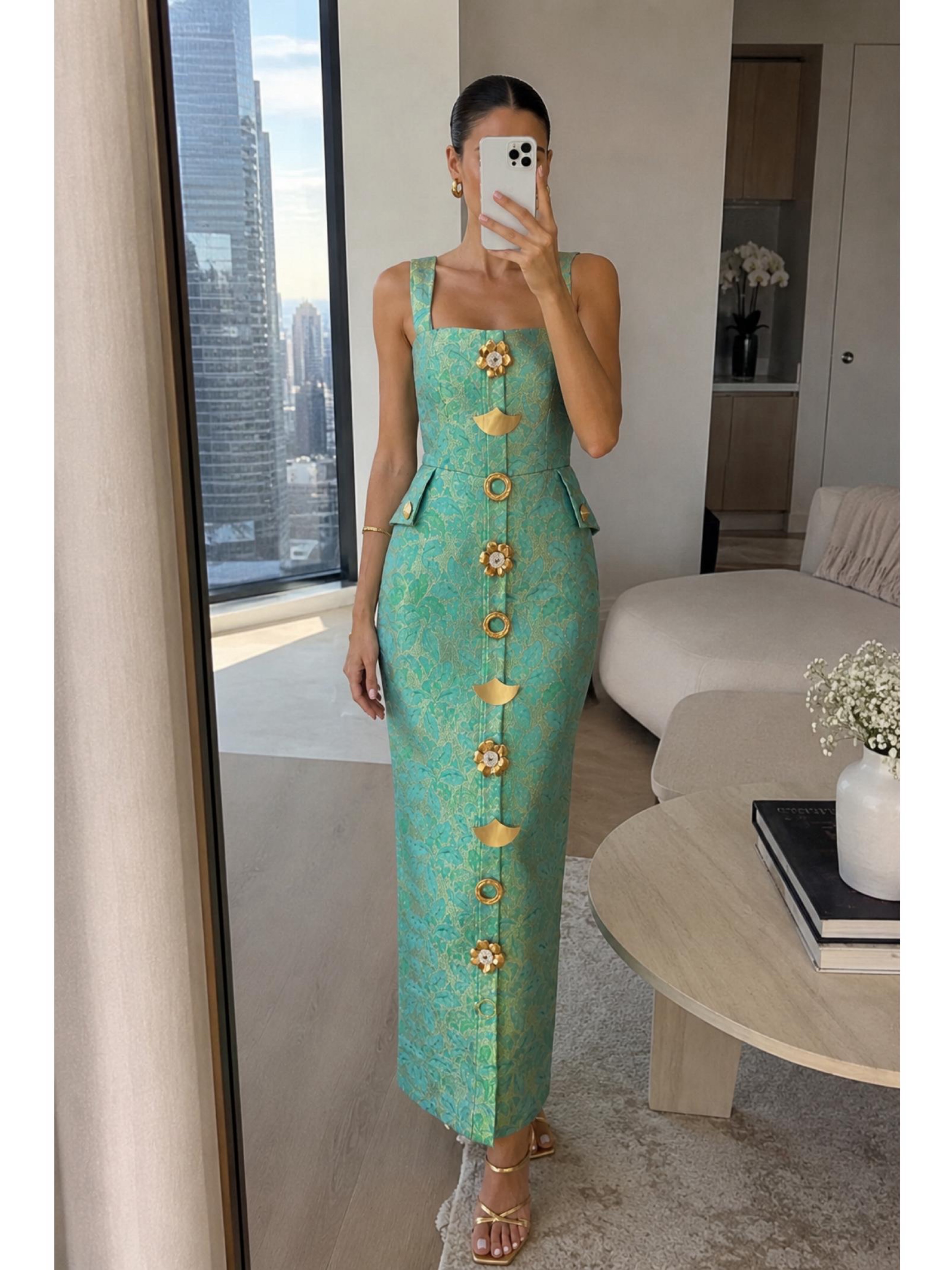 Harbison Green Dress | Green Formal Dress, Black Tie Wedding Guest Dress, Engagement Photos