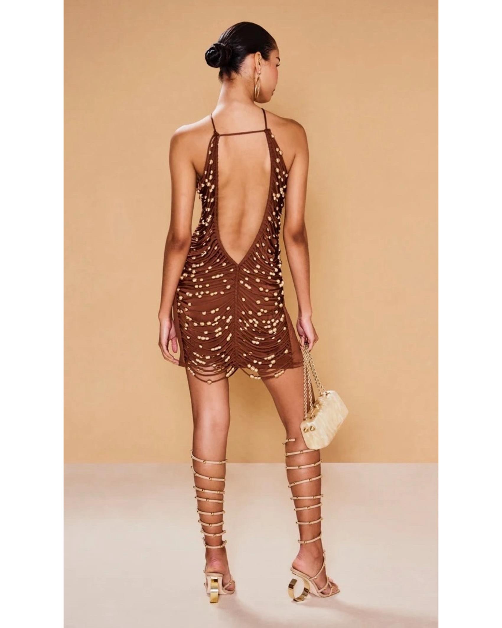 brown mini birthday dress Cult Gaia Zenita Dress | Birthday Outfit, Western Mini Dress, Going Out  Dress, Brown Mini Dress by Cult Gaia