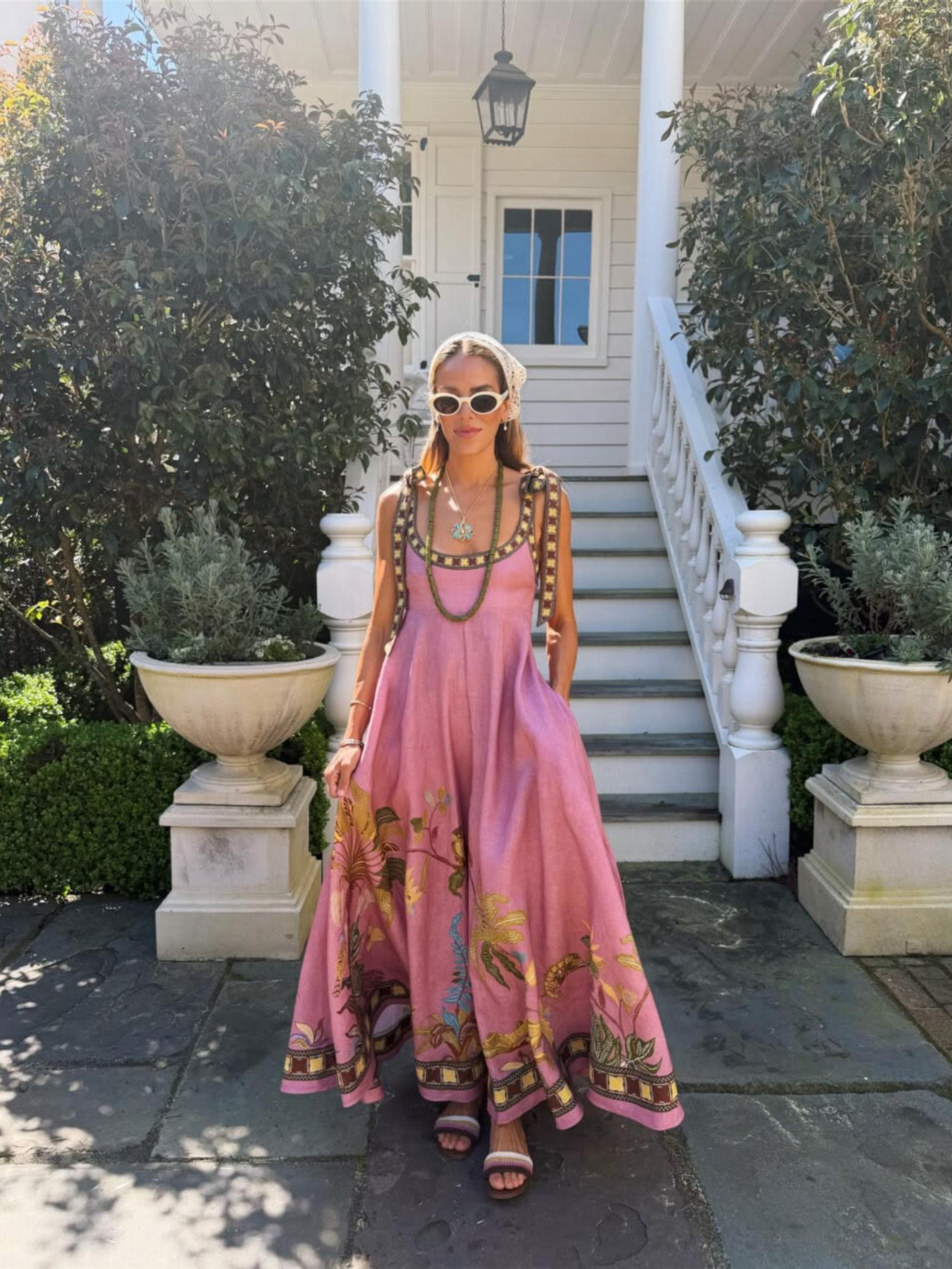 Alemais Zuri Ballet Sundress | Pink Daytime Event Dress, Bridal Shower Guest Dress, Brunch Dress