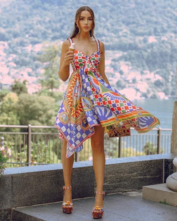 Dolce & Gabbana Carretto Dress | Vacation Dress, Italian Summer Dress, Colorful Cocktail Dress by Dolce + Gabbana - Pickle Dolce & Gabbana Carretto Dress | Vacation Dress, Italian Summer Dress, Colorful Cocktail Dress by Dolce + Gabbana - Pickle